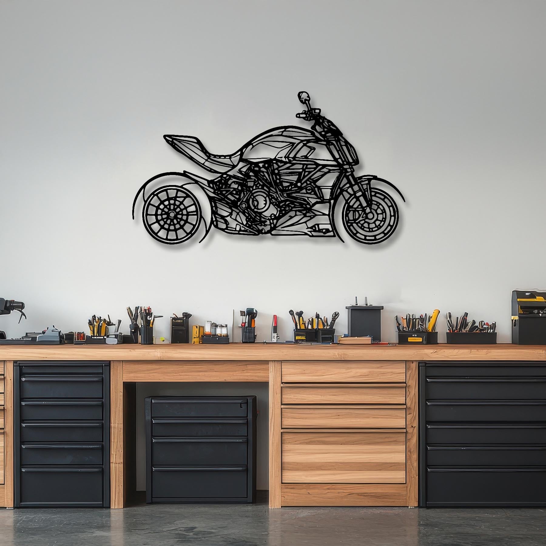 Diavel 1260 Silhouette Metal Wall Art