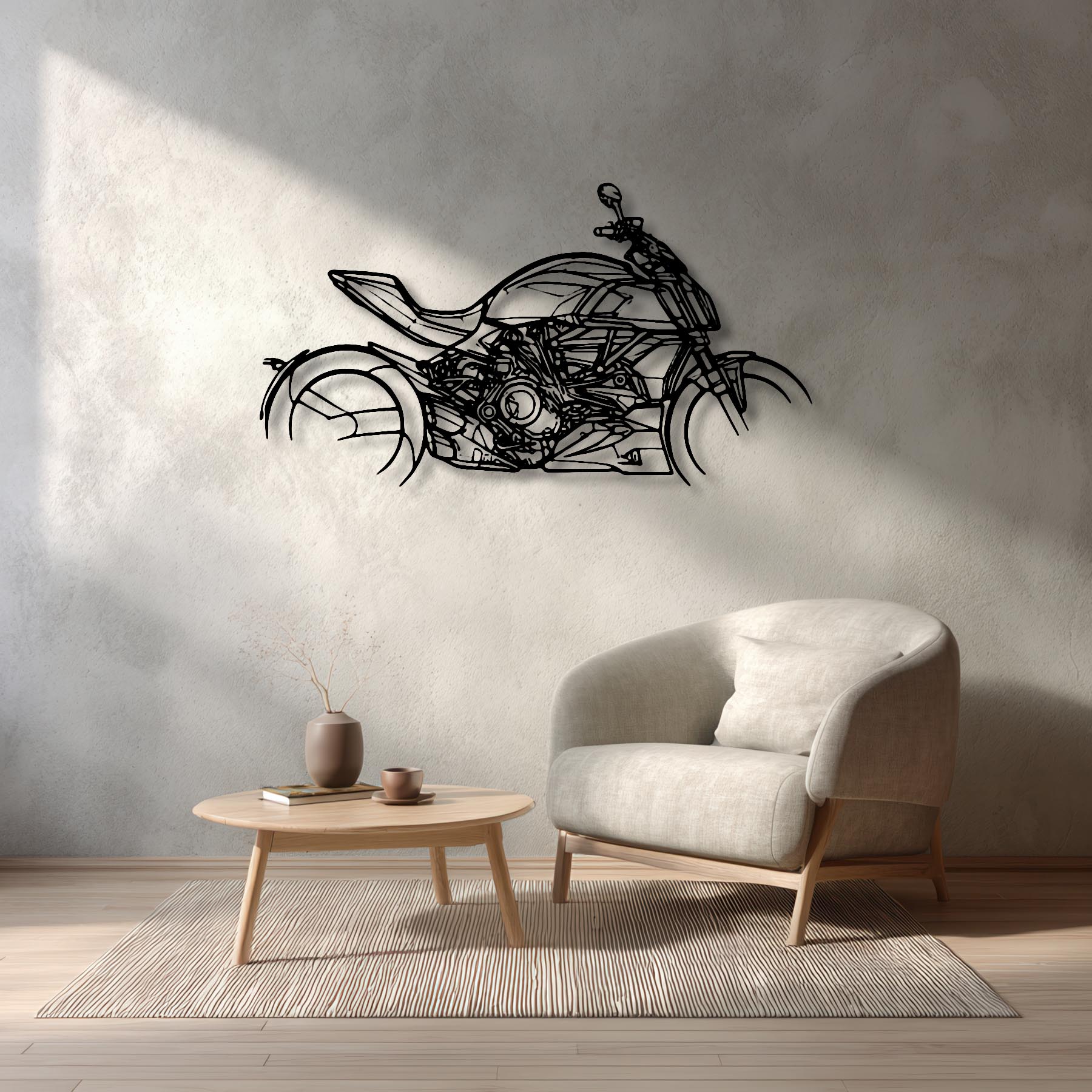 Diavel 1260s Silhouette Metal Wall Art
