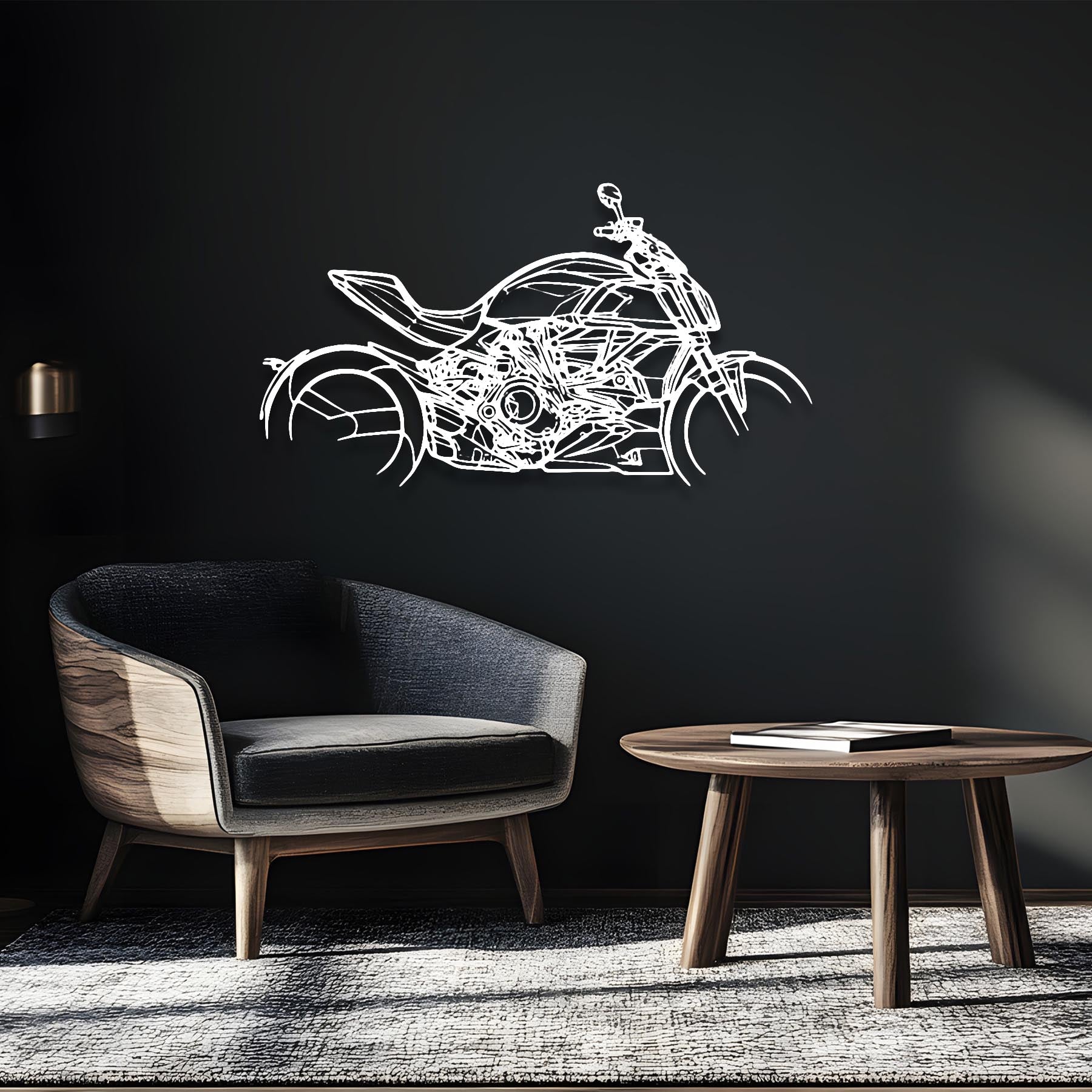 Diavel 1260s Silhouette Metal Wall Art