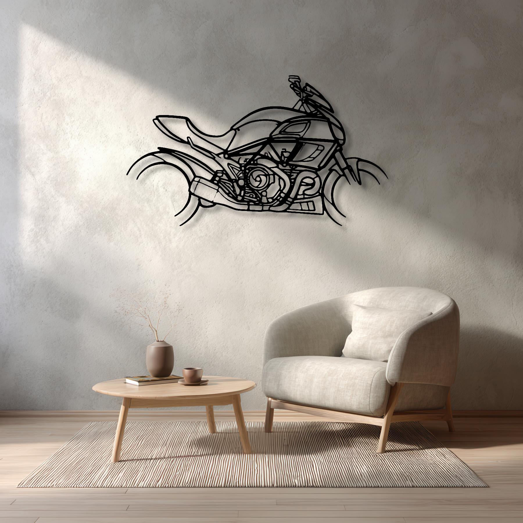 Diavel 2013 Silhouette Metal Wall Art
