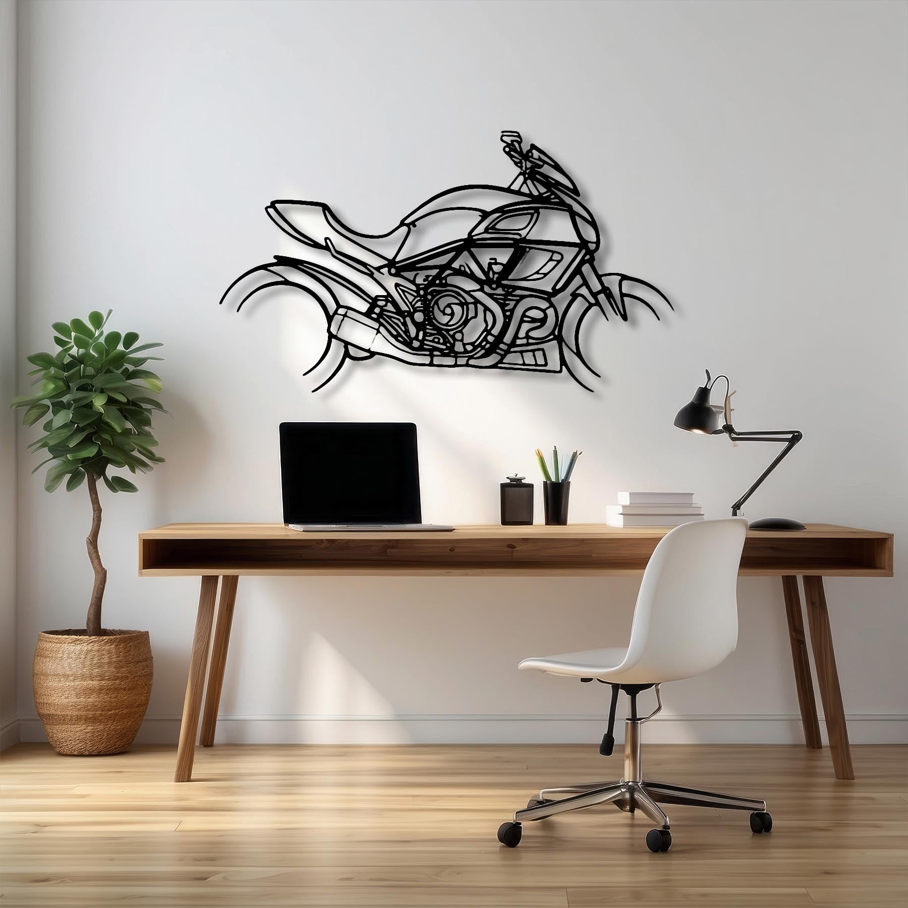 Diavel 2013 Silhouette Metal Wall Art
