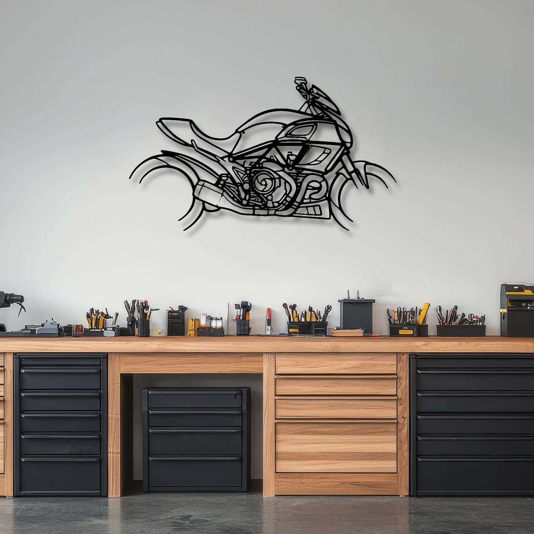 Diavel 2013 Silhouette Metal Wall Art