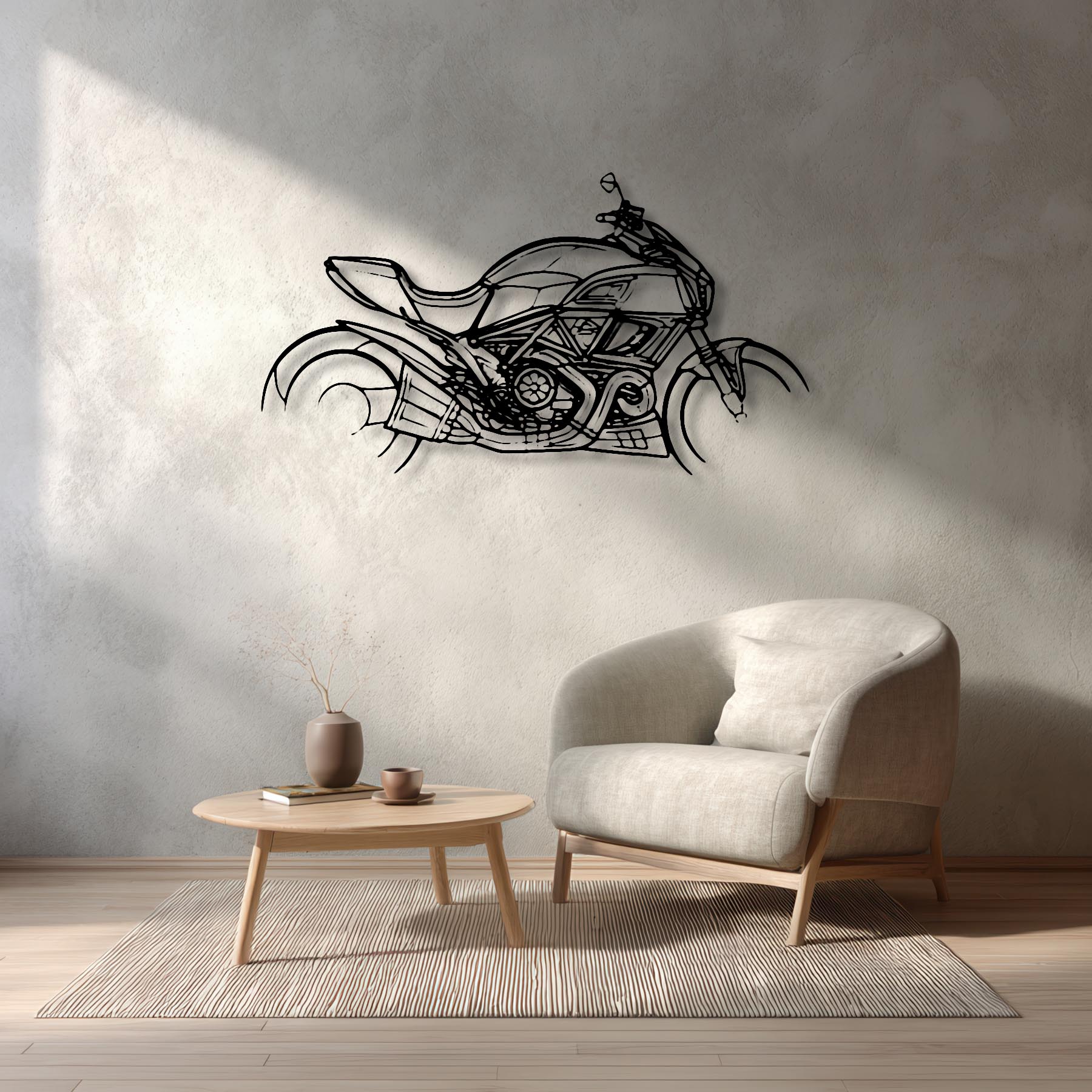 Diavel 2015 Silhouette Metal Wall Art