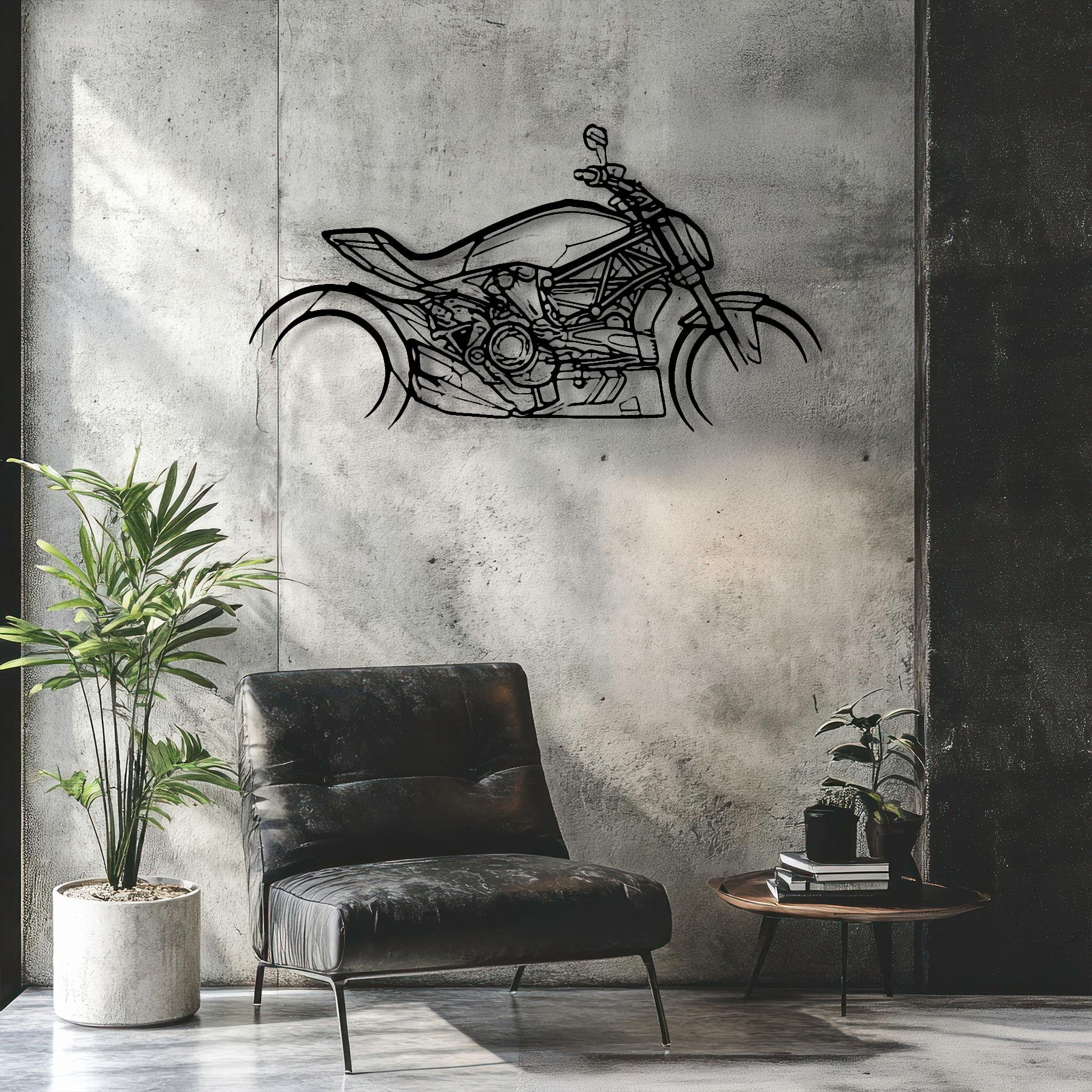 Diavel Dark Silhouette Metal Wall Art