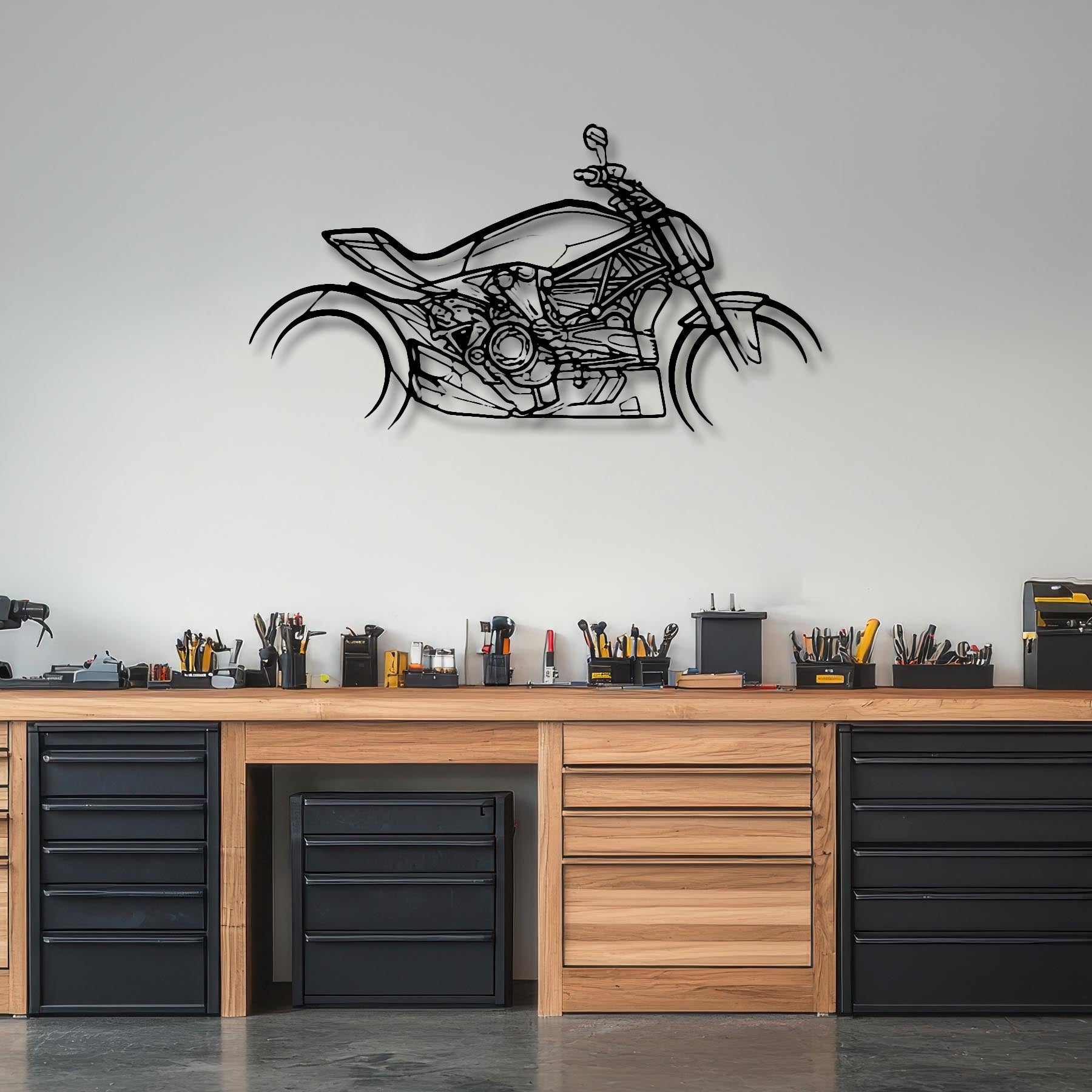 Diavel Dark Silhouette Metal Wall Art