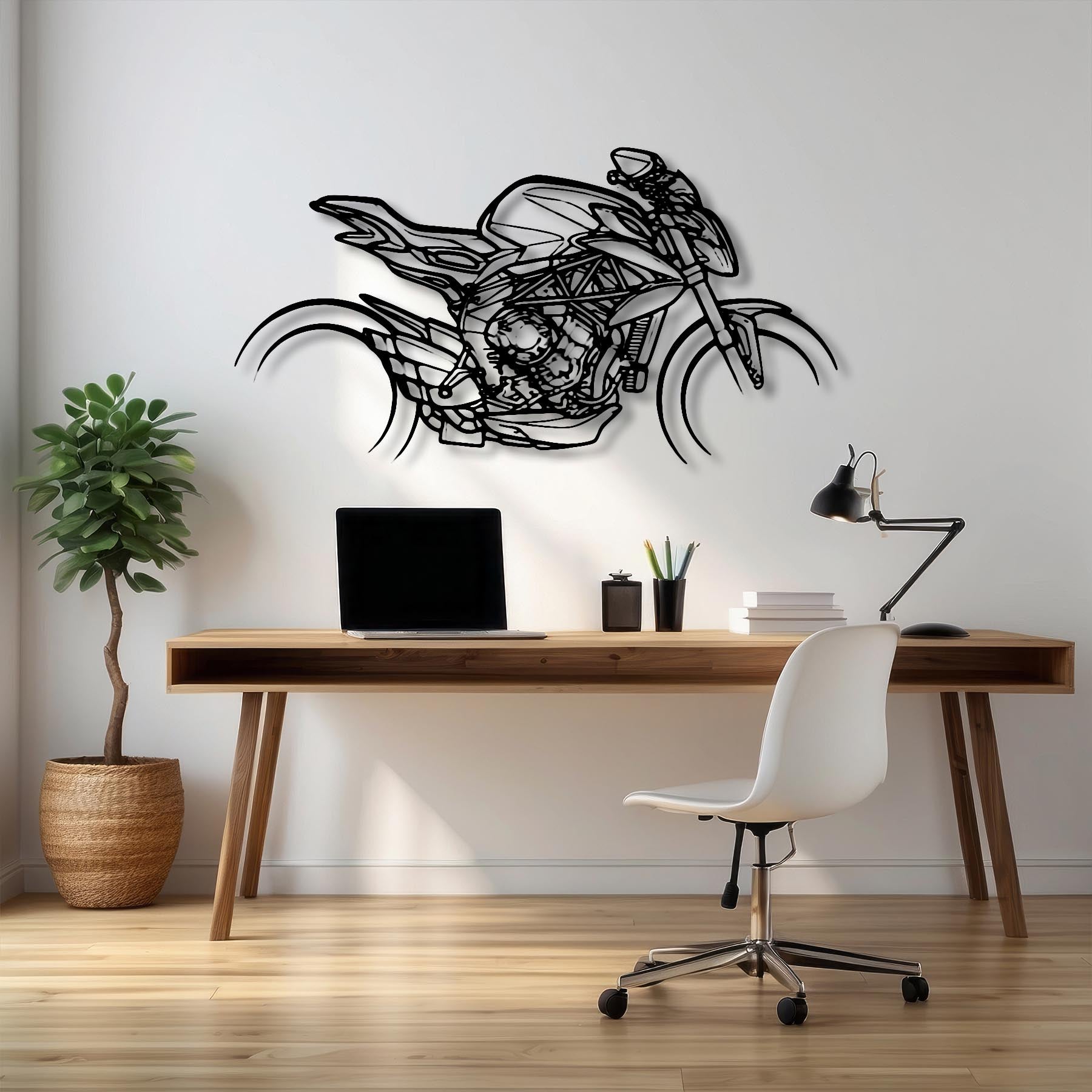Dragster 800RR Silhouette Metal Wall Art