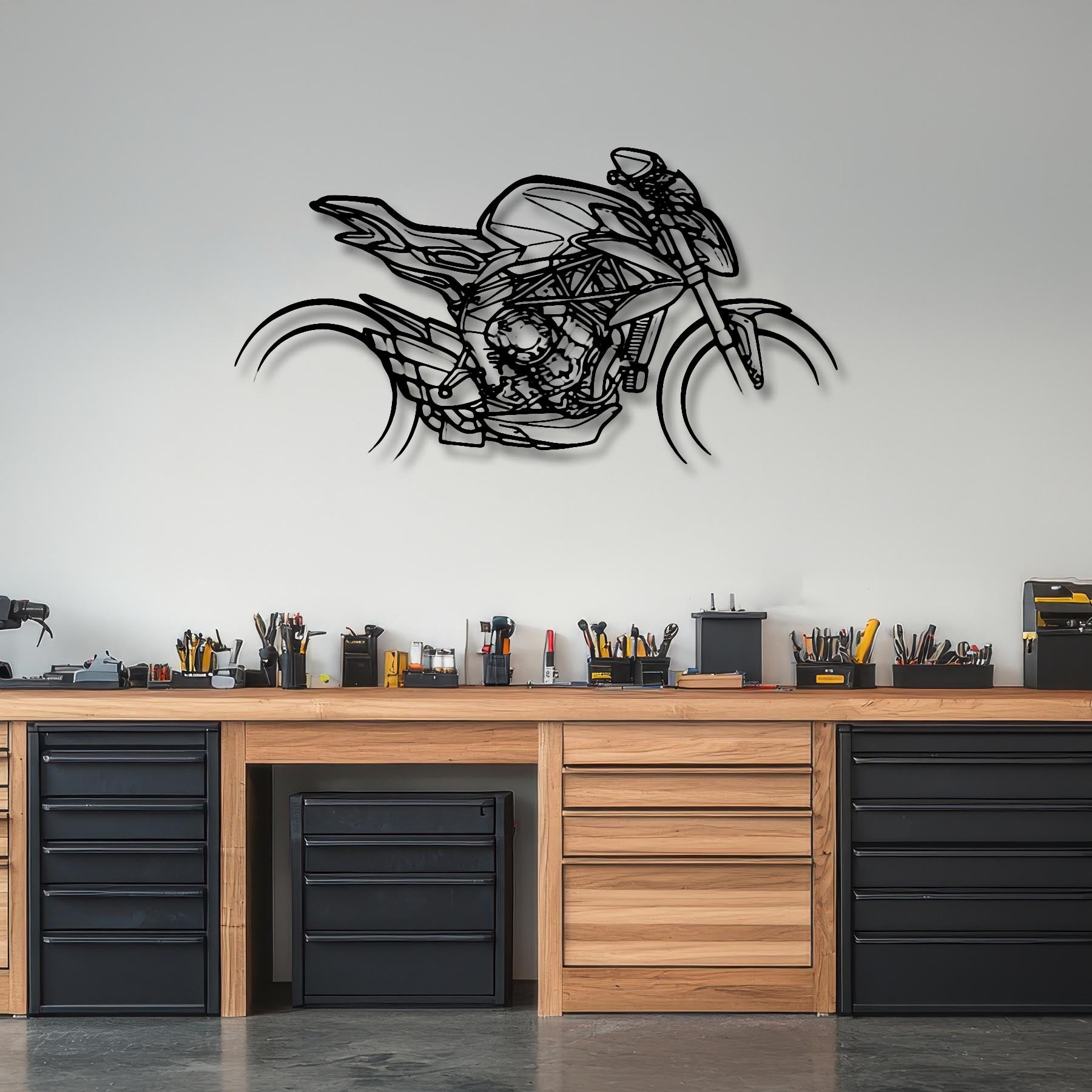 Dragster 800RR Silhouette Metal Wall Art