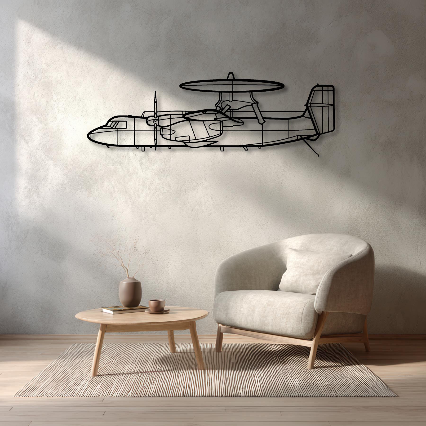 E-2C Hawkeye Metal Aircraft Wall Art - NCP0272