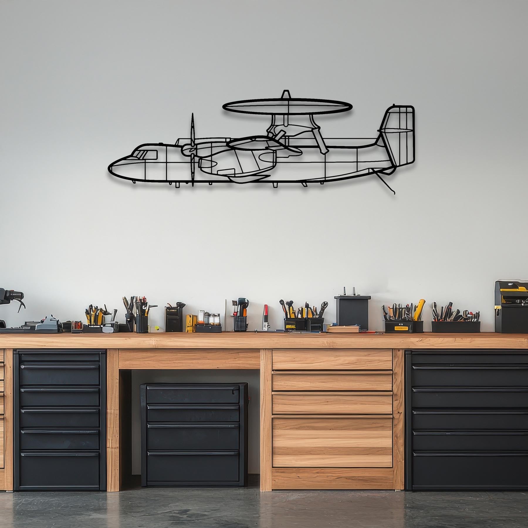 E-2C Hawkeye Metal Aircraft Wall Art - NCP0272