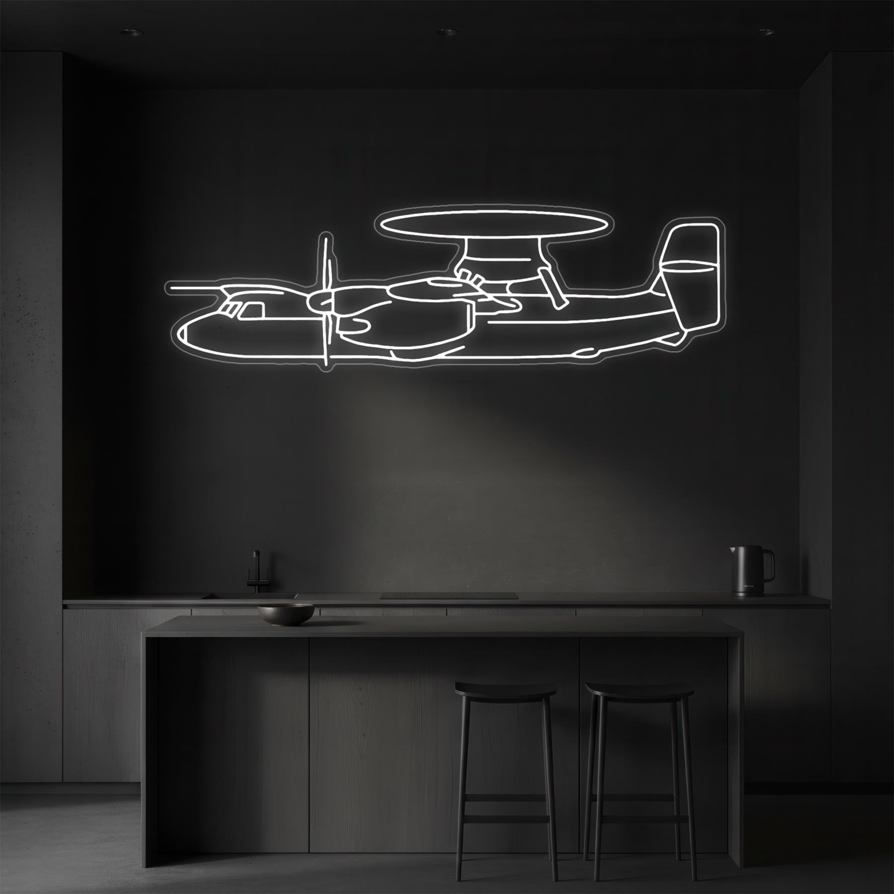 E-2D Advanced Hawkeye Neon Silhouette