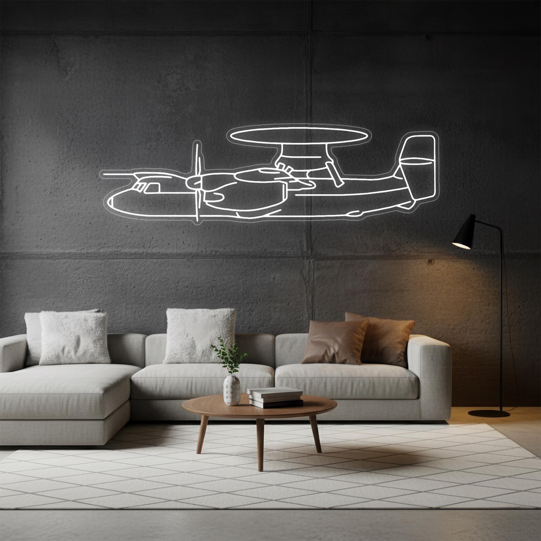 E-2D Advanced Hawkeye Neon Silhouette