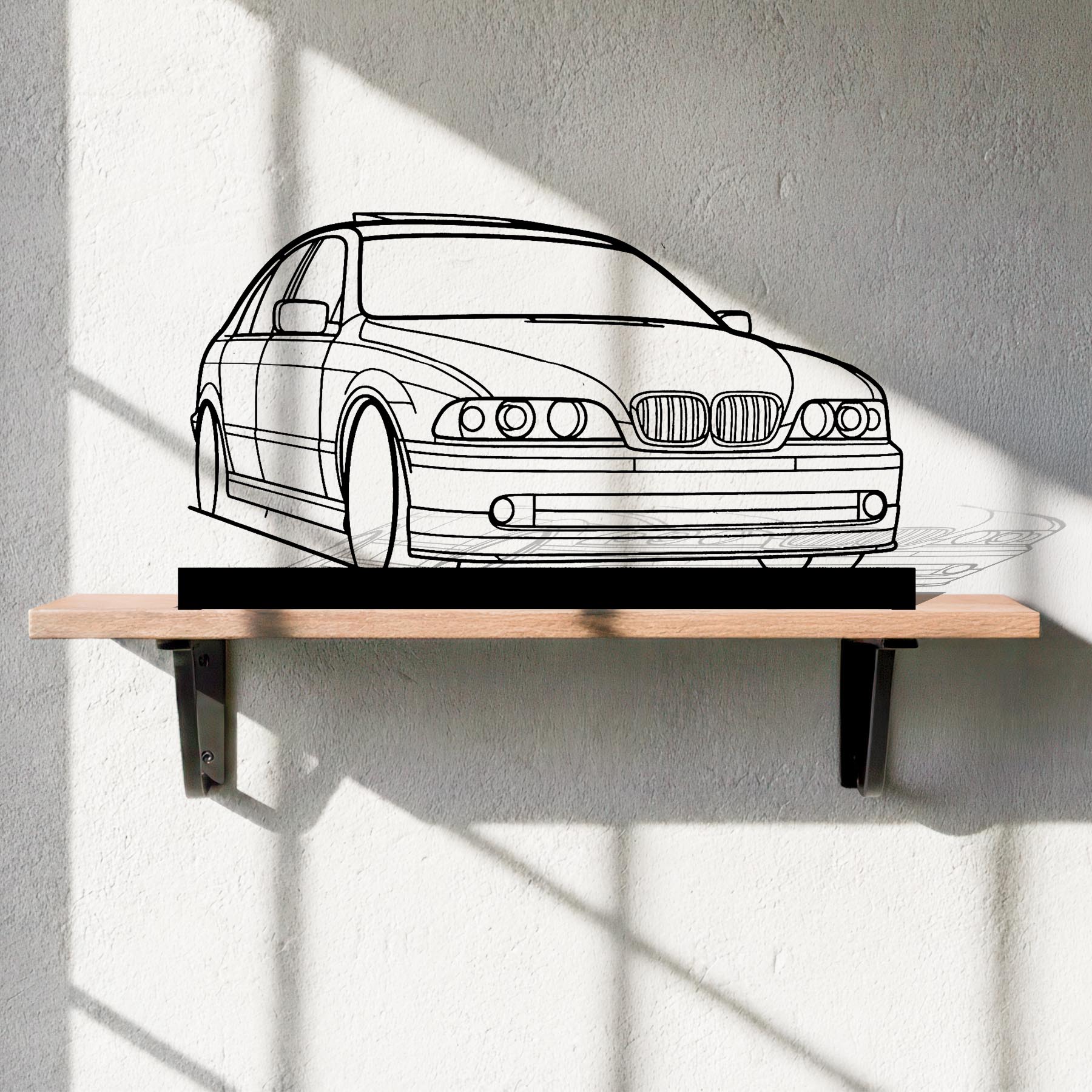 E39 Angle Silhouette Metal Art Stand