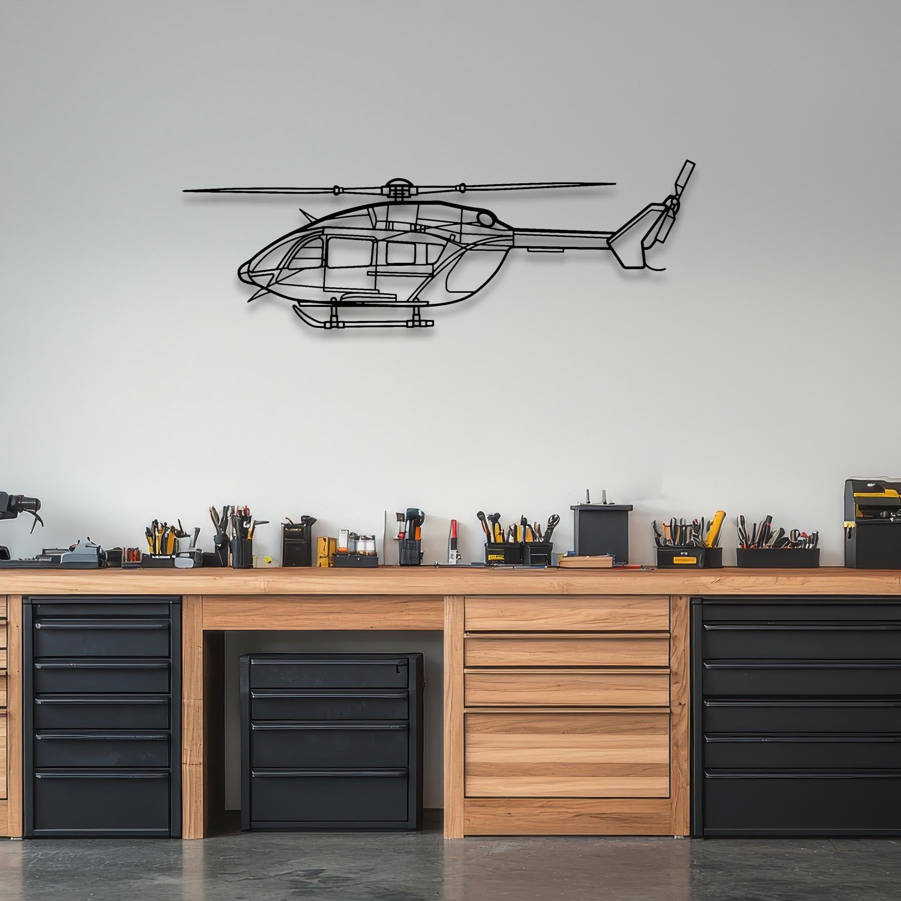 EC-145 Metal Aircraft Wall Art - NCP0220