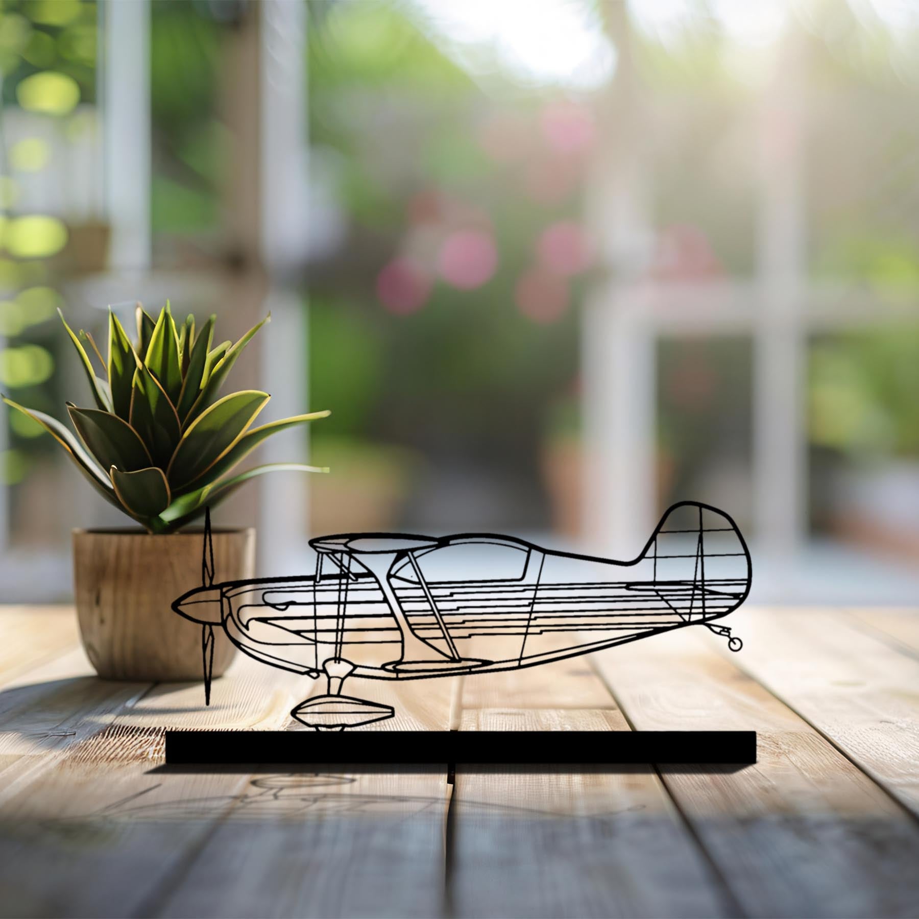 Eagle II Silhouette Metal Art Stand