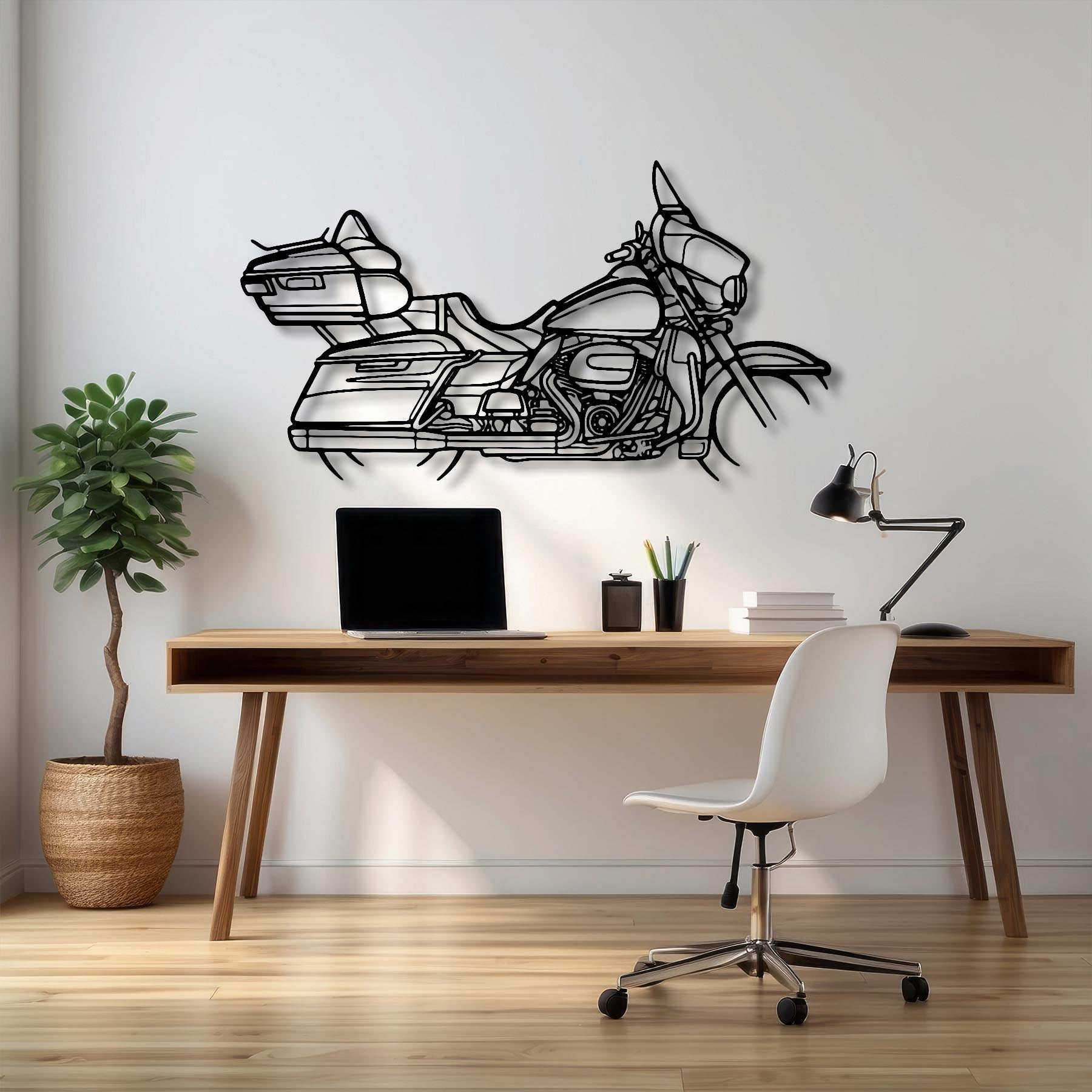 Electra Glide 2017 Silhouette Metal Wall Art