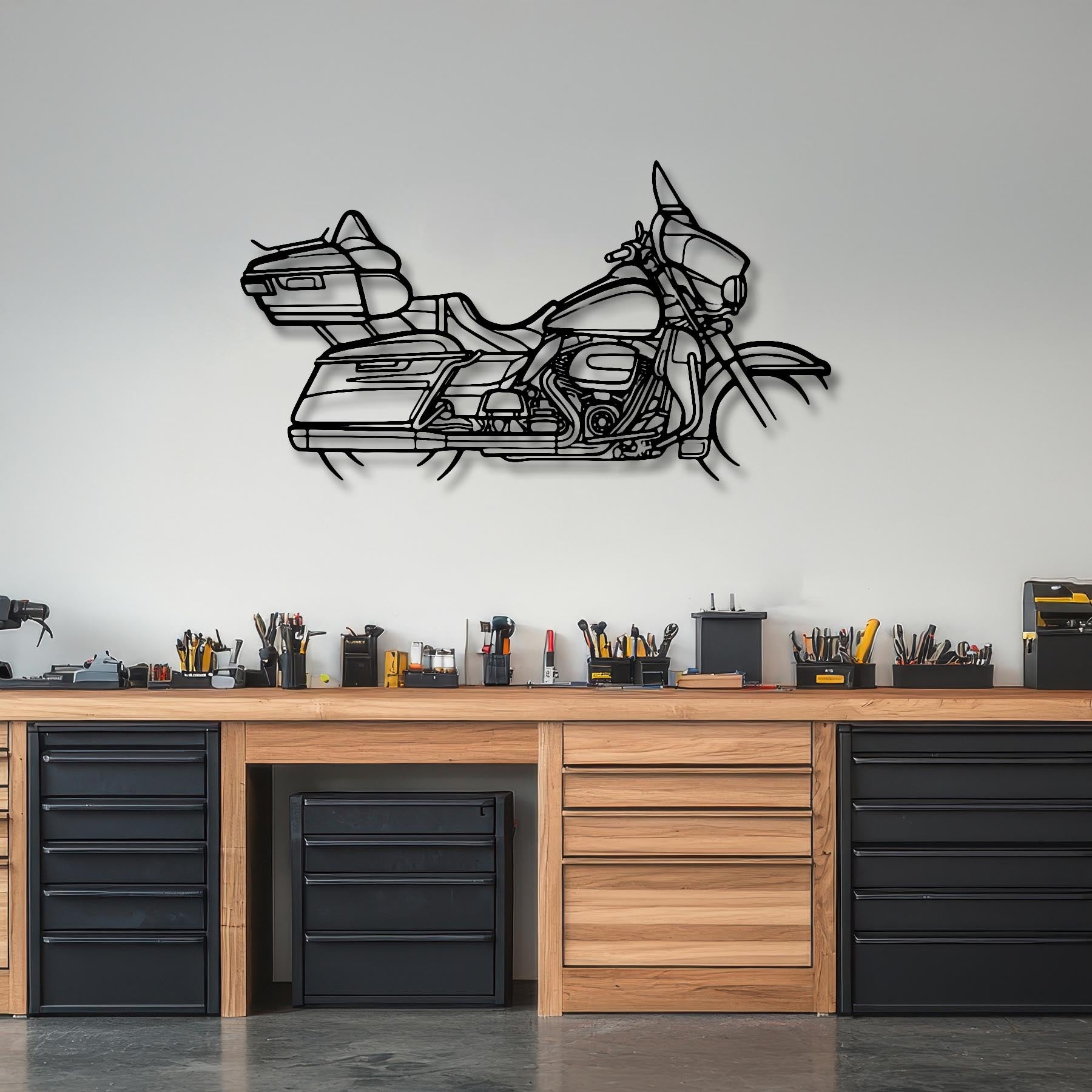 Electra Glide 2017 Silhouette Metal Wall Art