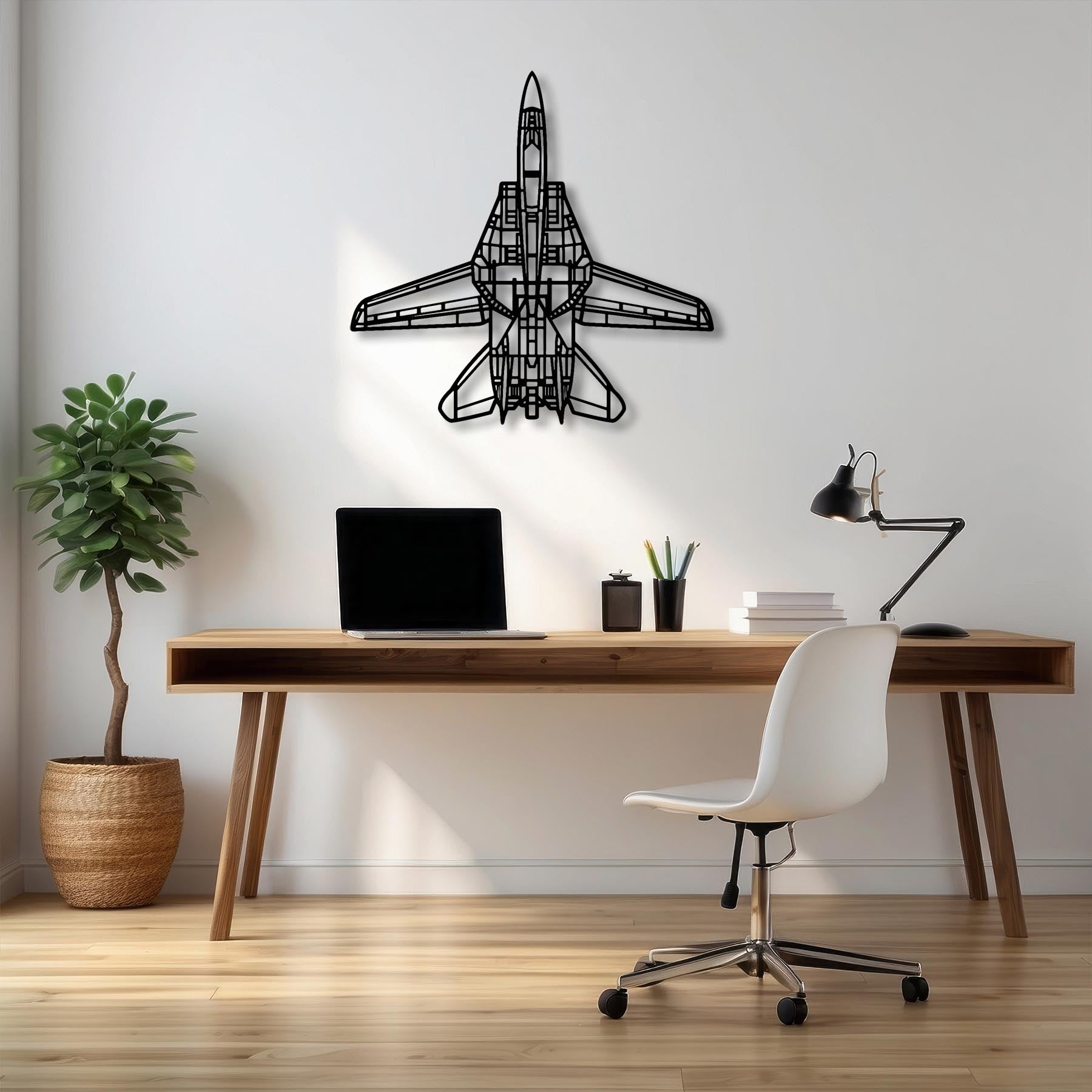 F-14D Tomcat Top Metal Aircraft Wall Art - NCP0560