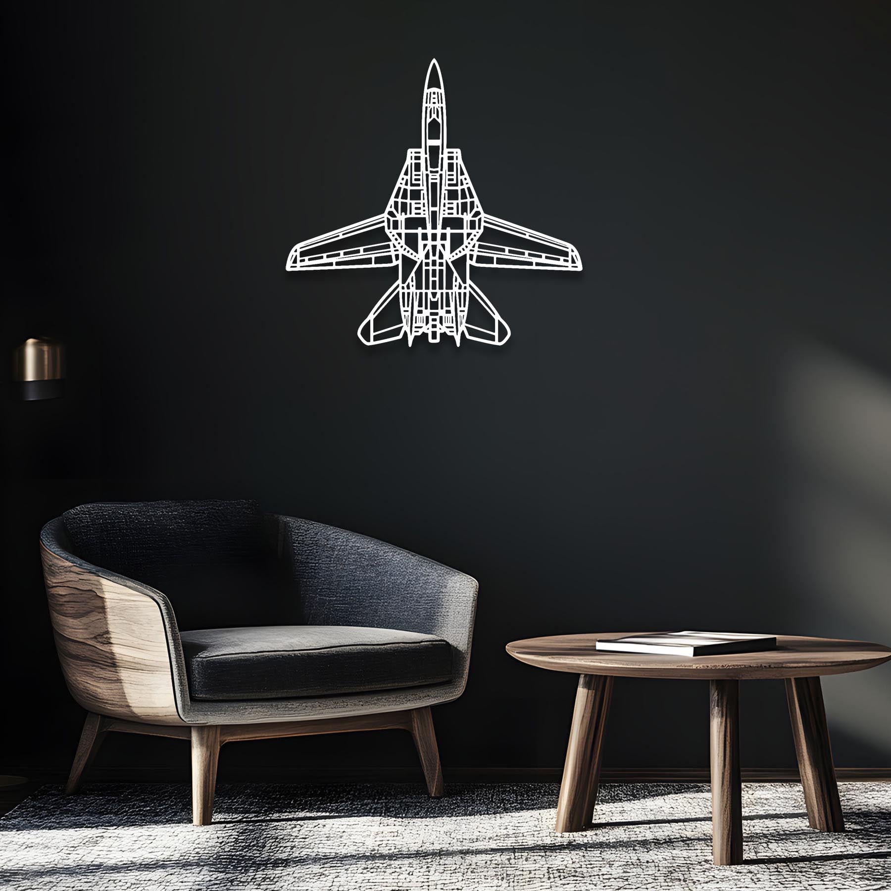 F-14D Tomcat Top Metal Aircraft Wall Art - NCP0560