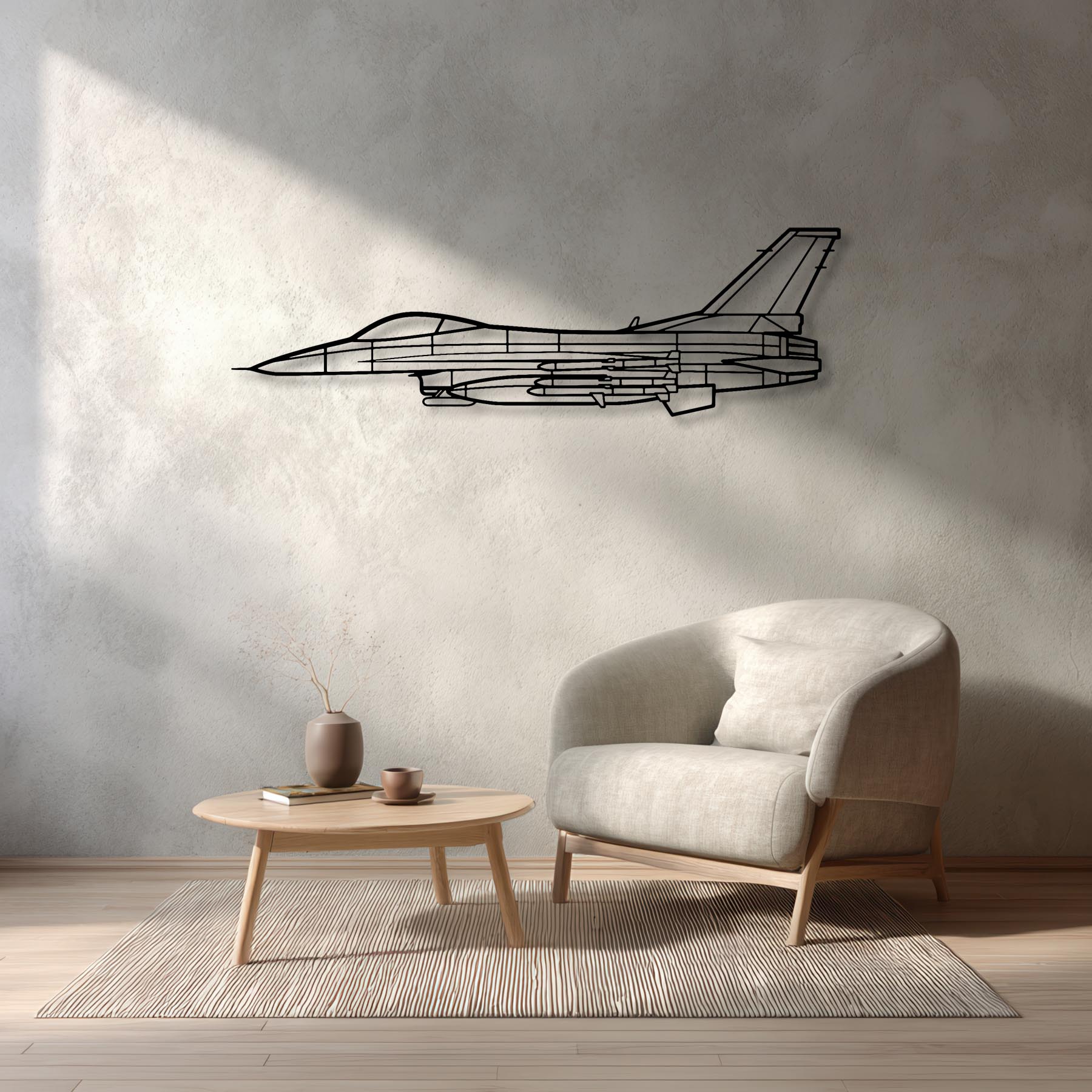 F-16C Missiles Metal Aircraft Wall Art - NCP0280