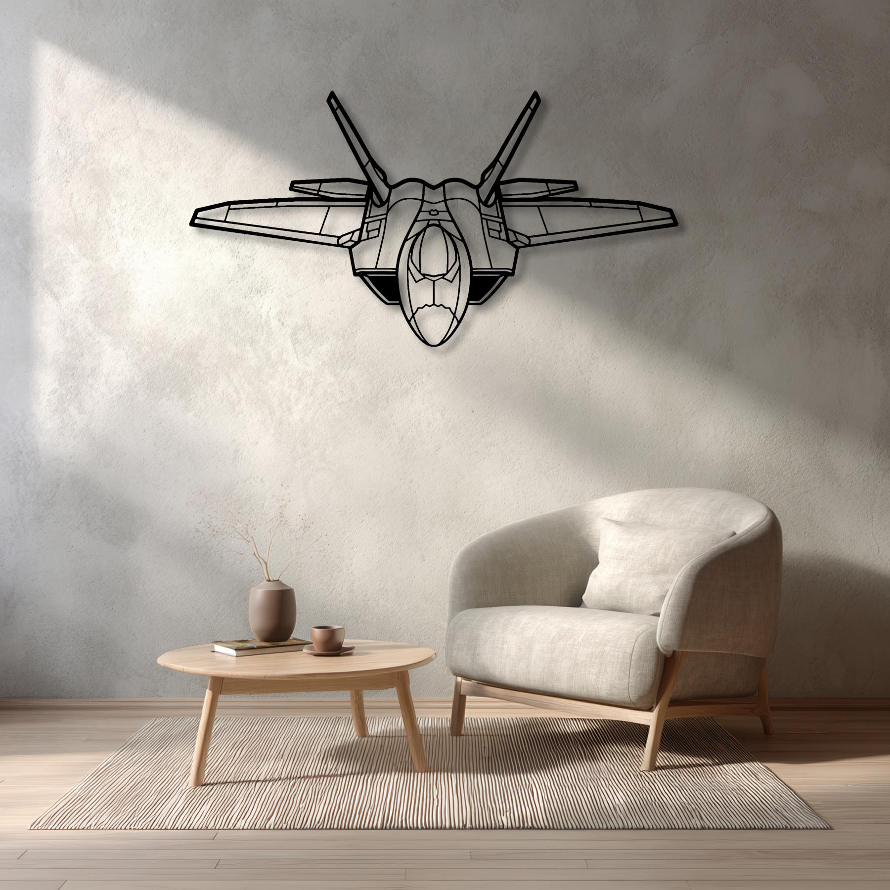 F-22 Raptor Angle Metal Aircraft Wall Art - NCP0078