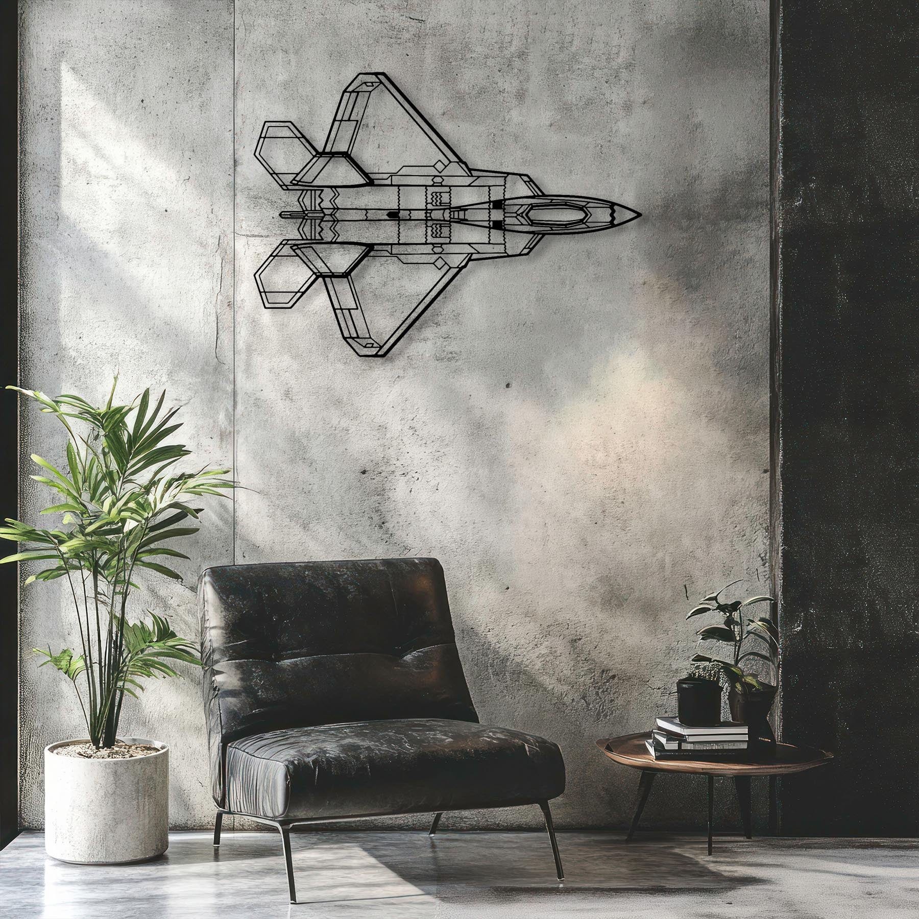 F-22 Raptor Top Metal Aircraft Wall Art - NCP0080