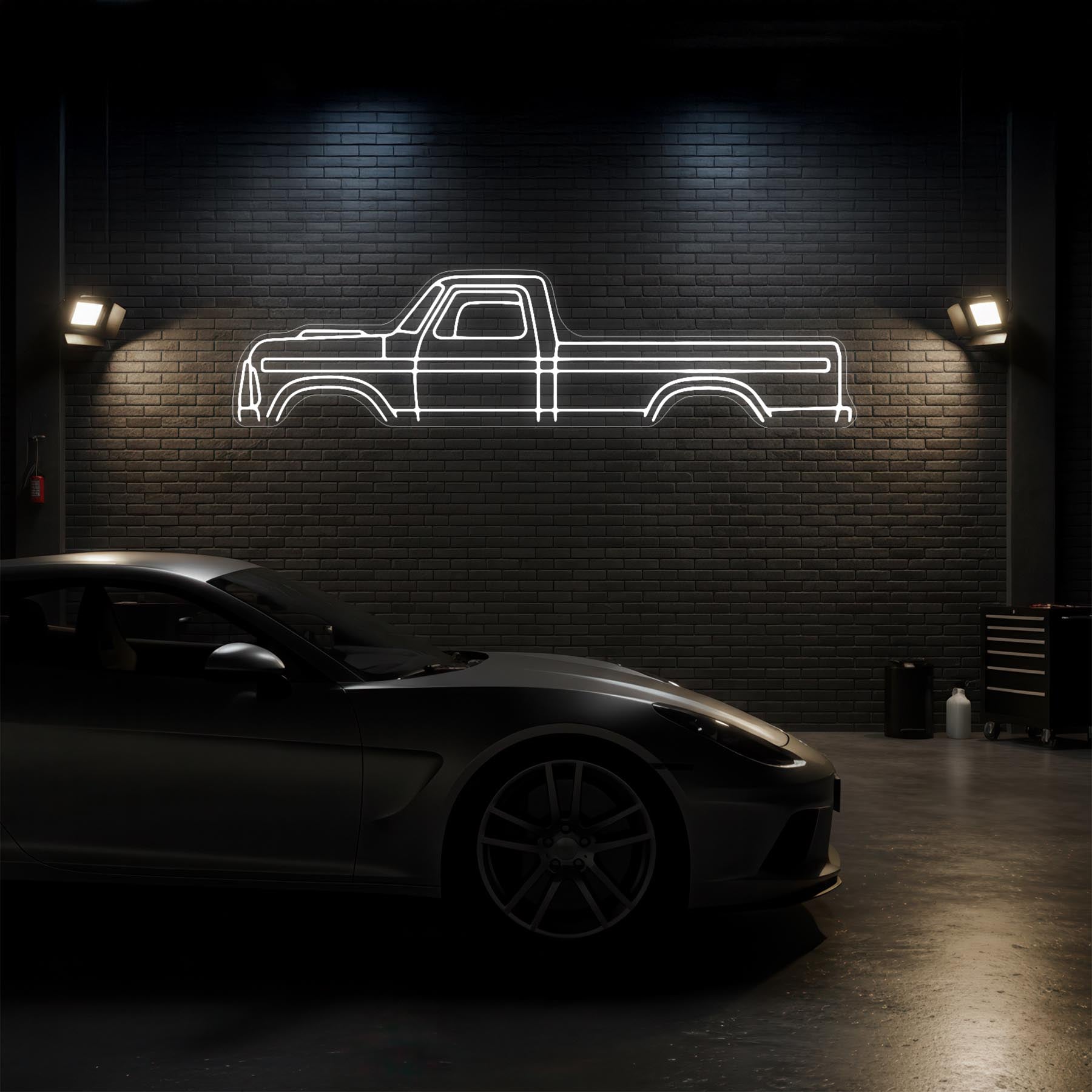 F250 1975 Neon Silhouette