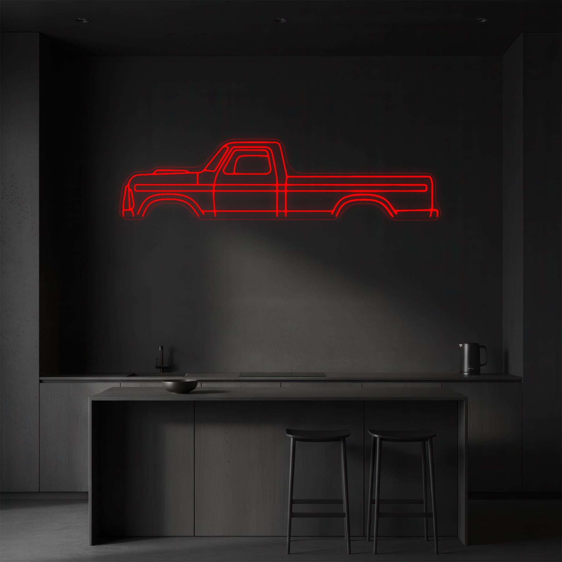F250 1975 Neon Silhouette