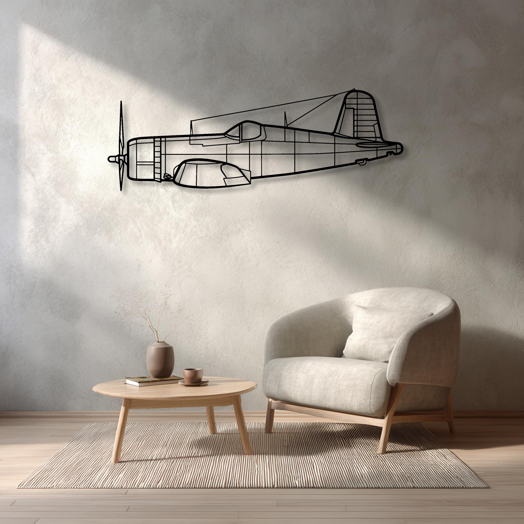 F4U-1A Corsair Metal Aircraft Wall Art - NCP0276