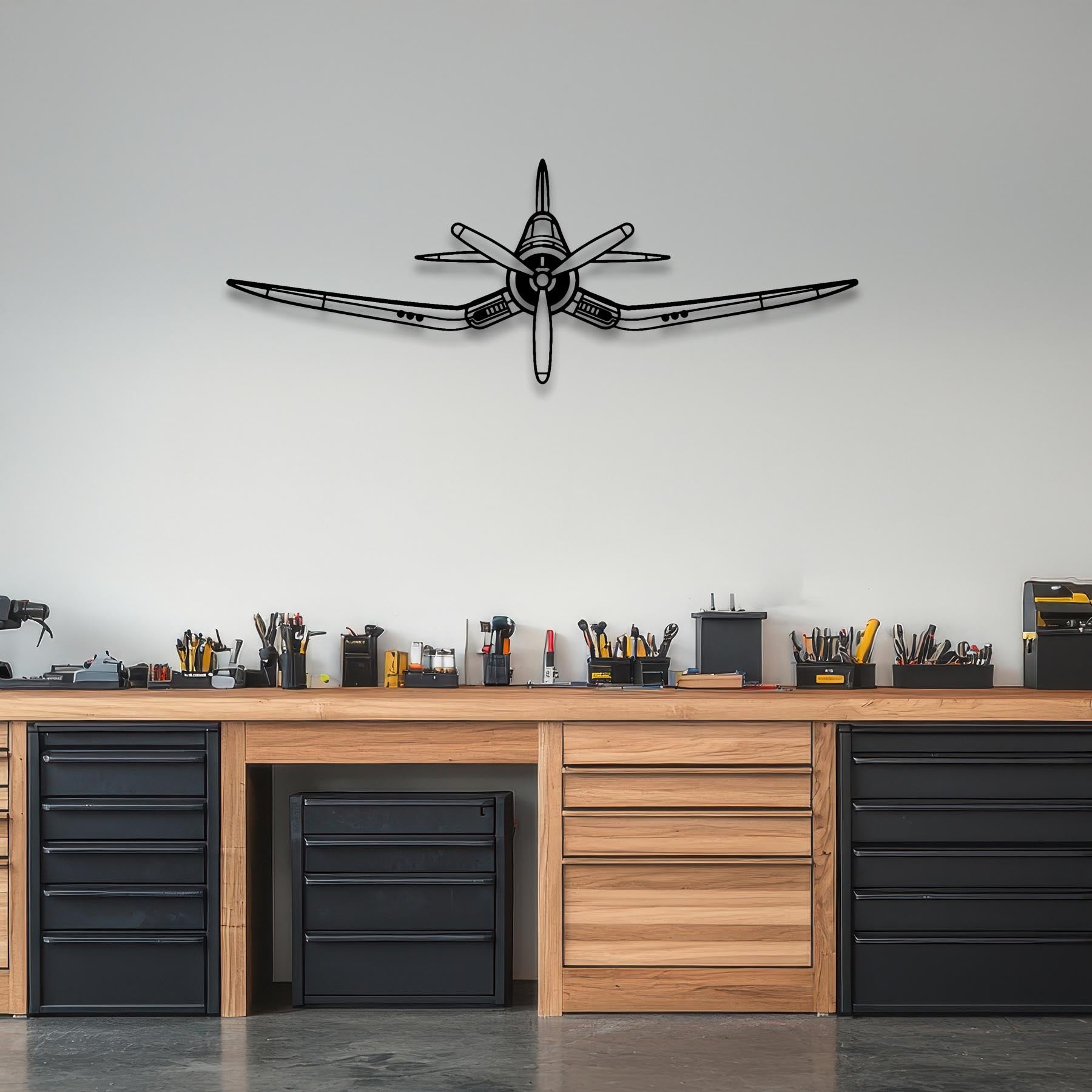 F4U Corsair Front Metal Aircraft Wall Art - NCP0071