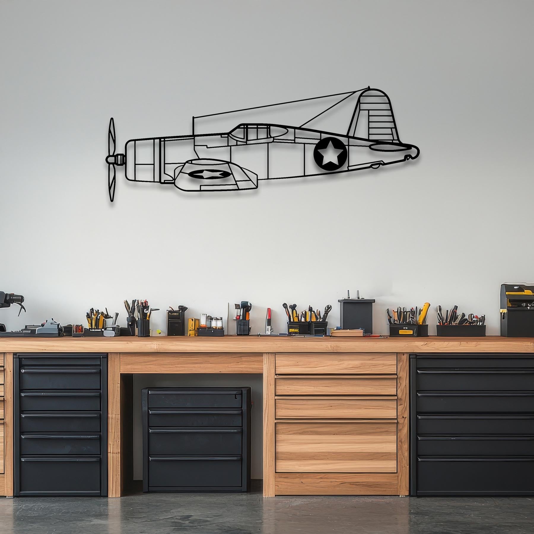 F4U Corsair Metal Aircraft Wall Art - NCP0072