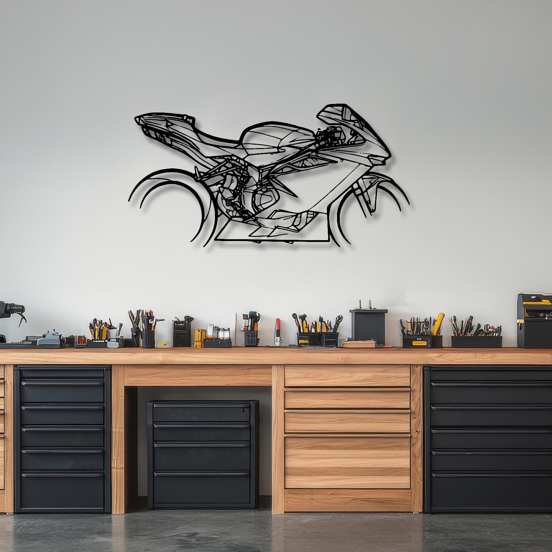 F4 1000 2013 Silhouette Metal Wall Art