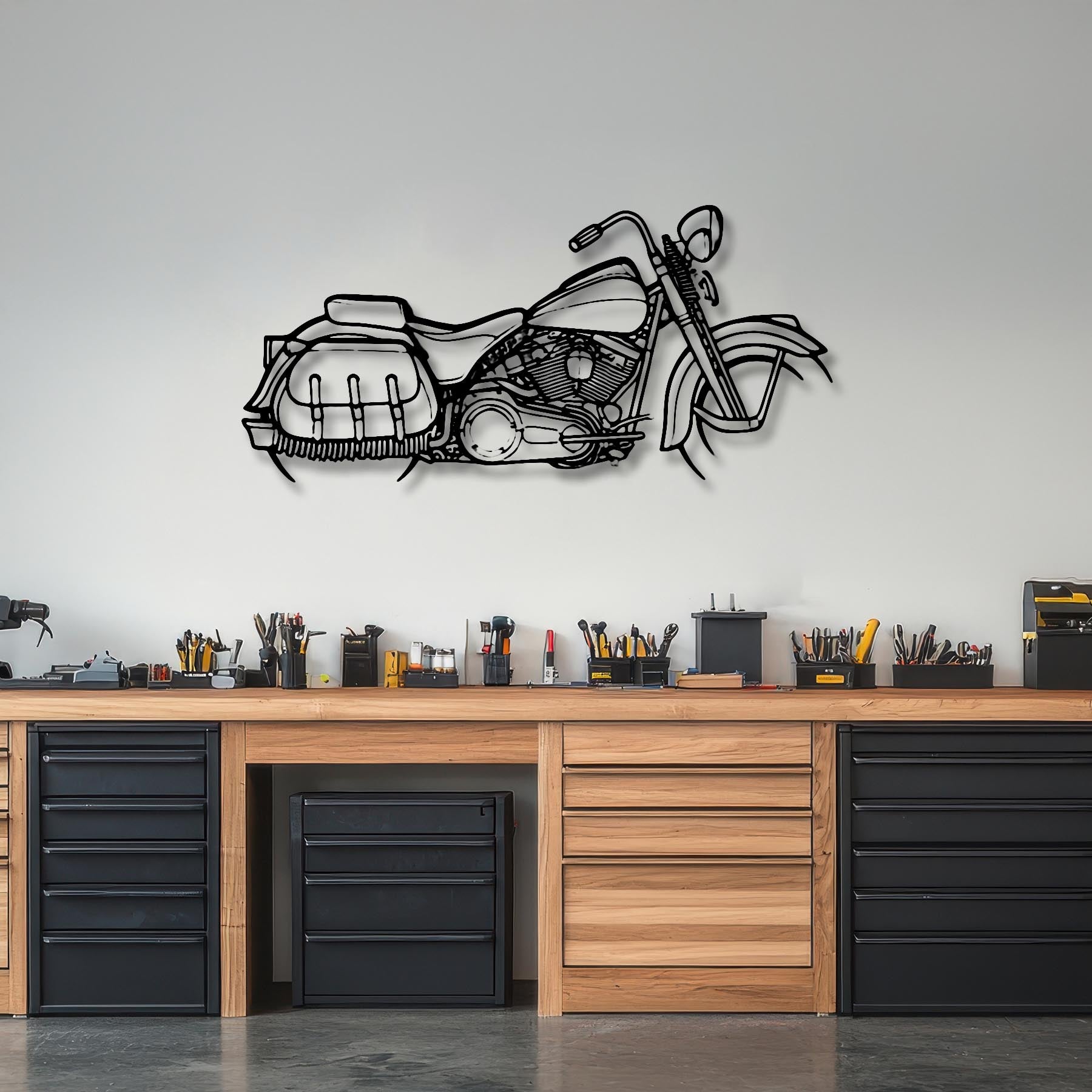 FLSTS Heritage Springer Silhouette Metal Wall Art