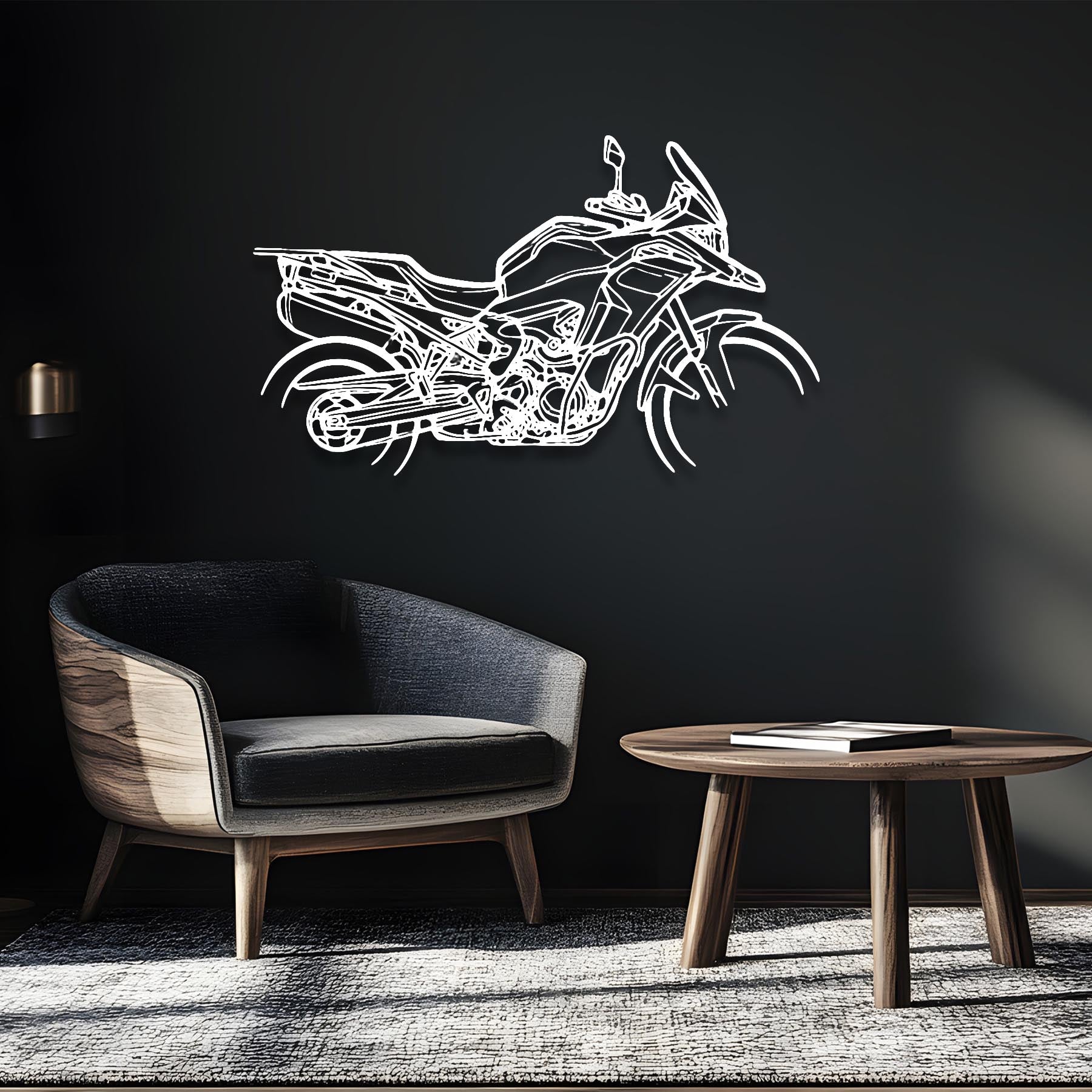 F 850 GS Adventure 2020 Silhouette Metal Wall Art