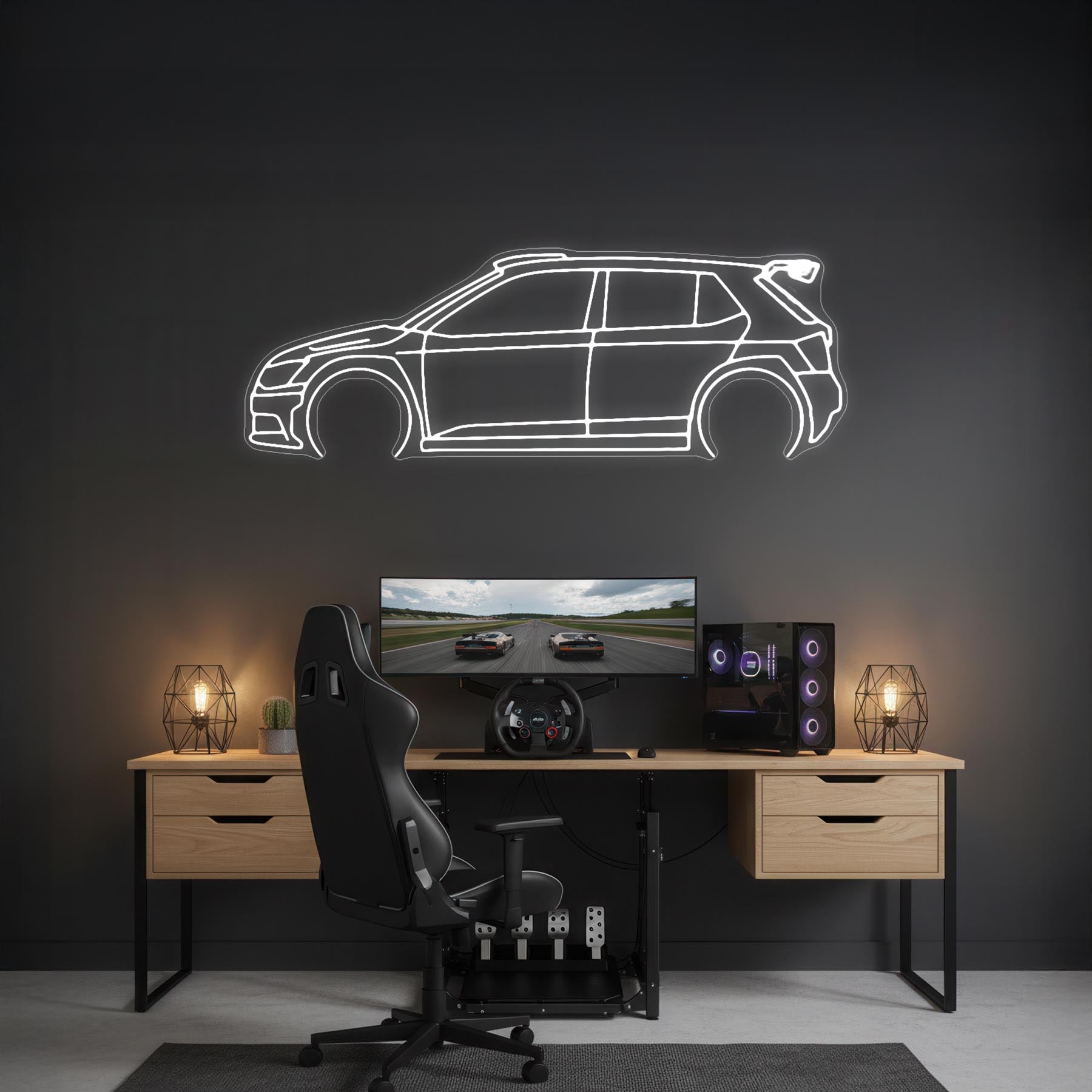 Fabia R5 Neon Silhouette