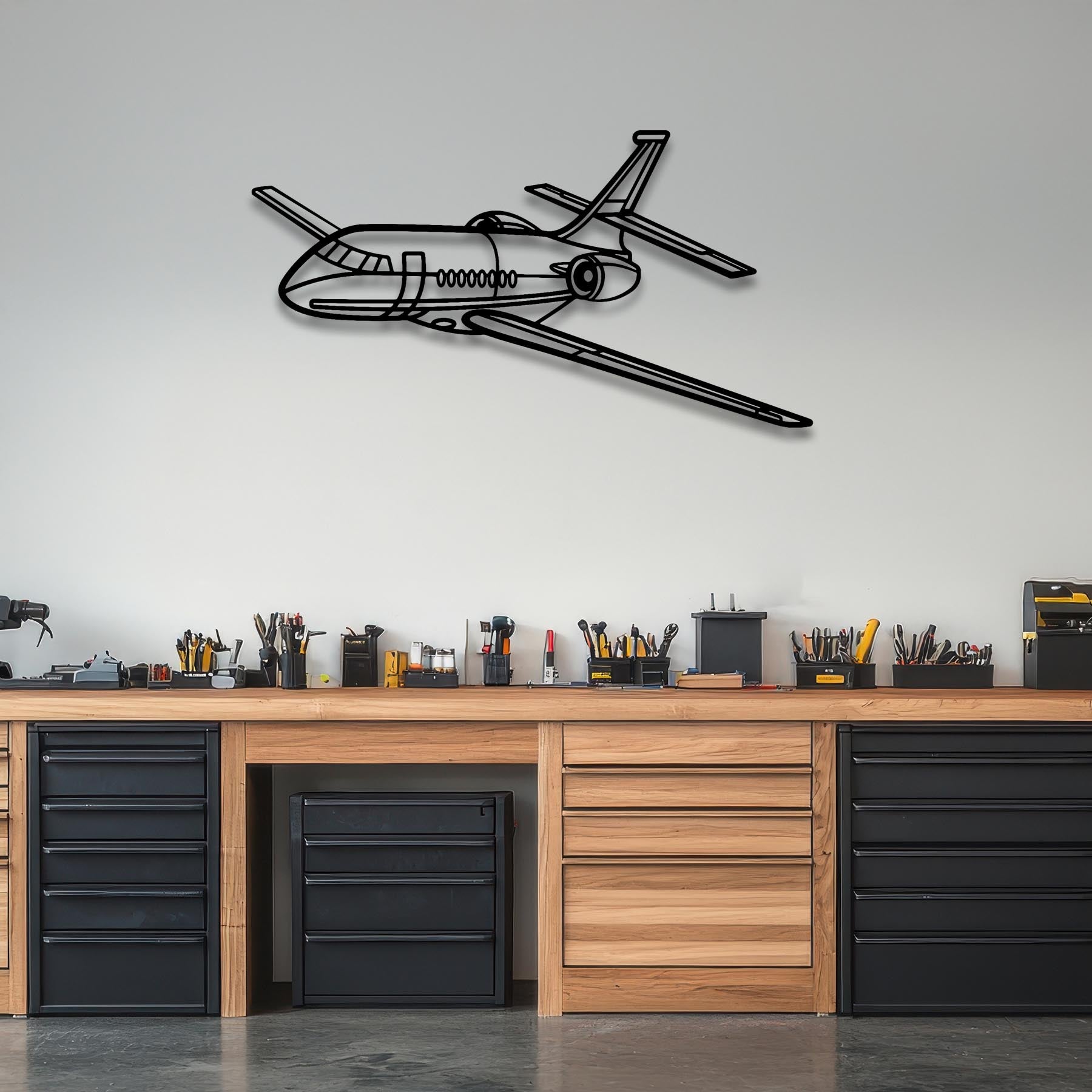 Falcon 2000 Angle Metal Aircraft Wall Art - NCP0566