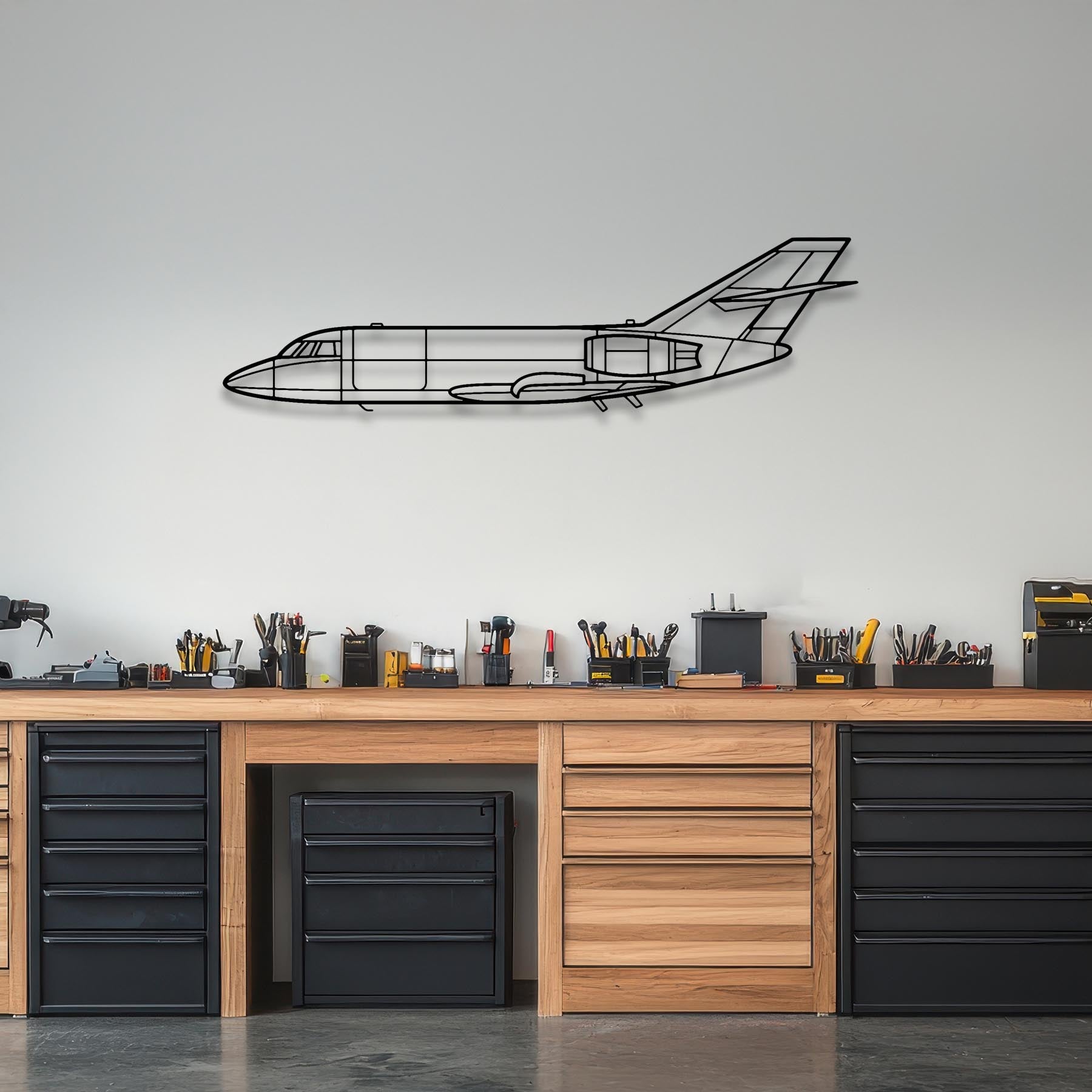 Falcon 20 Metal Aircraft Wall Art - NCP0477