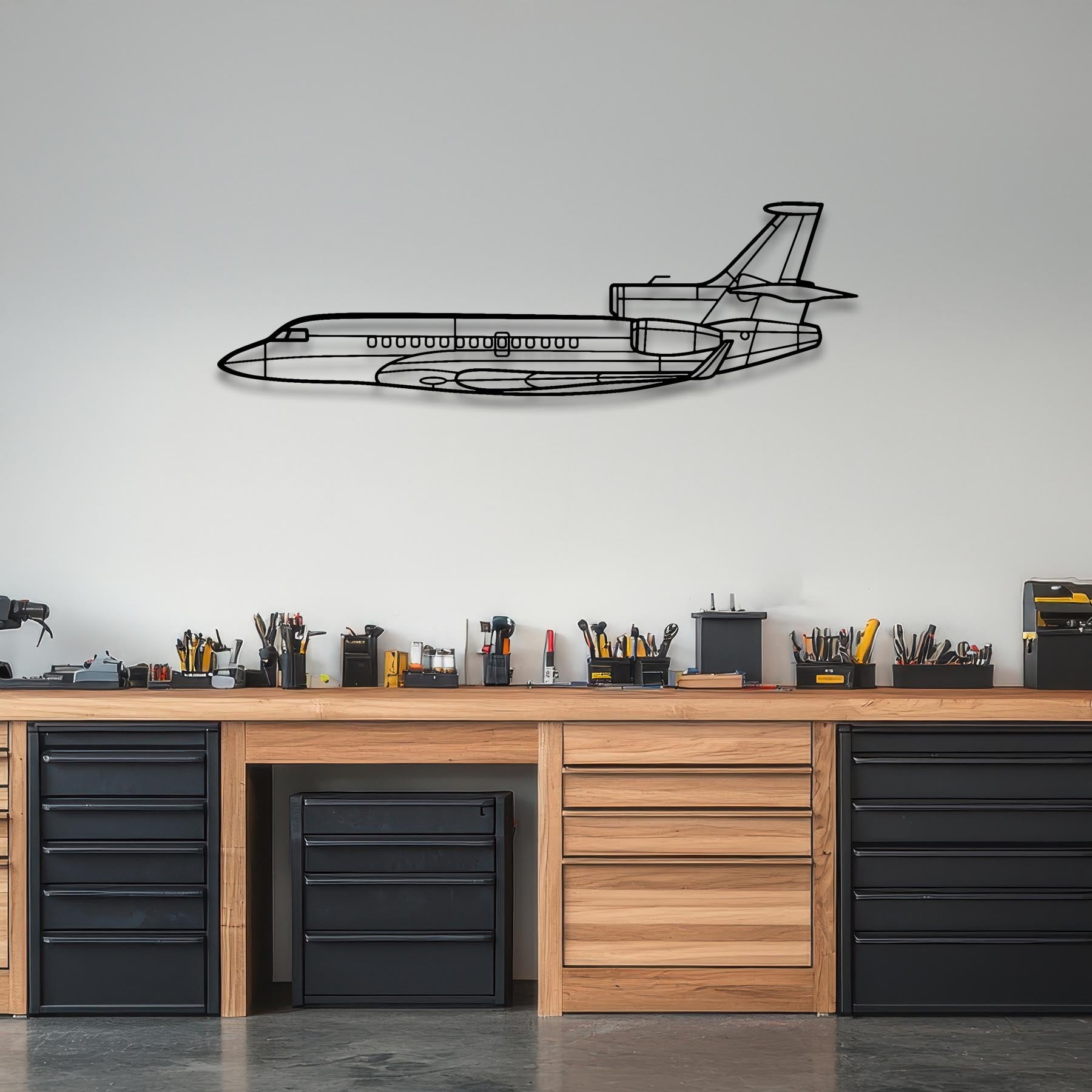 Falcon 7X Metal Aircraft Wall Art - NCP0086