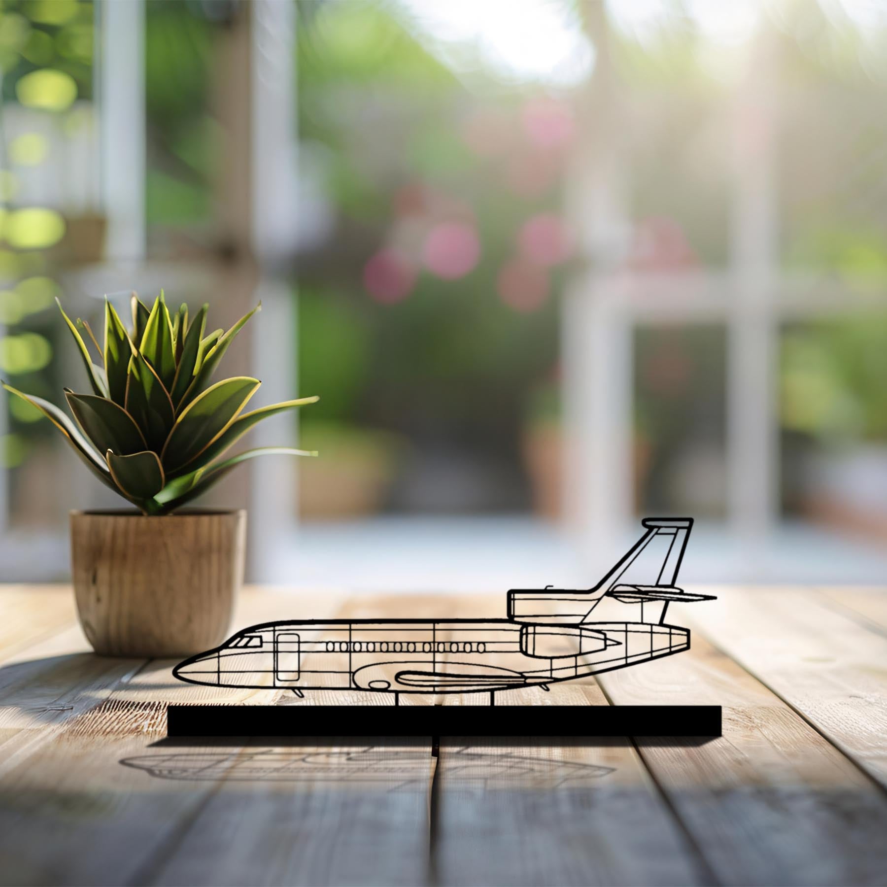 Falcon 900EX Silhouette Metal Art Stand