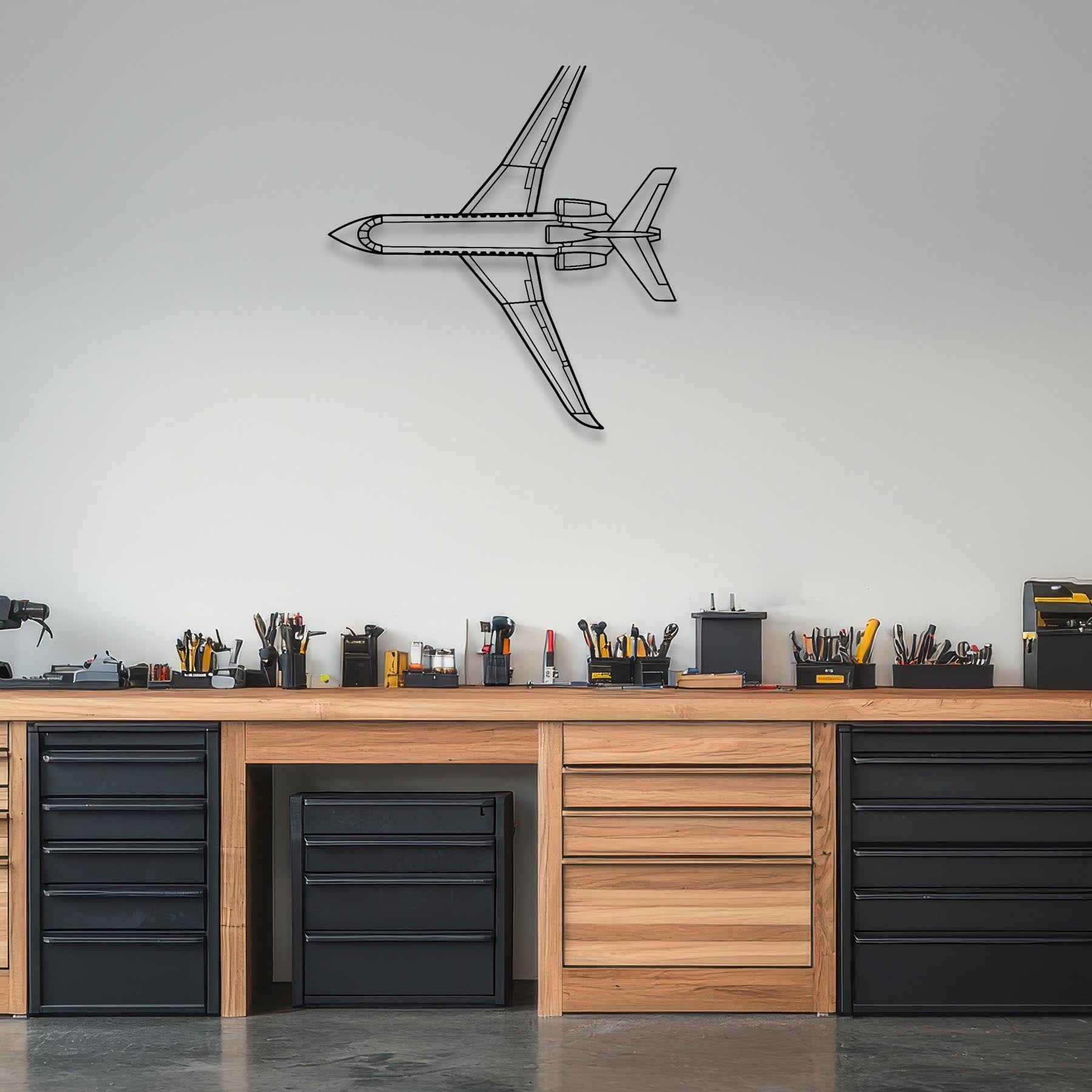 Falcon 900EX Top Metal Aircraft Wall Art - NCP0379