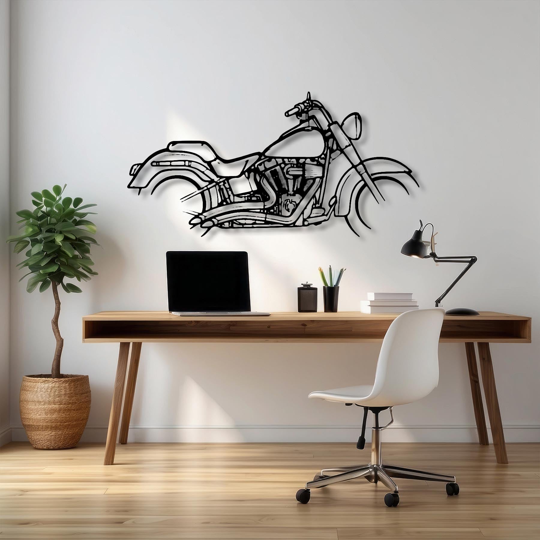 Fat Boy 2013 Silhouette Metal Wall Art