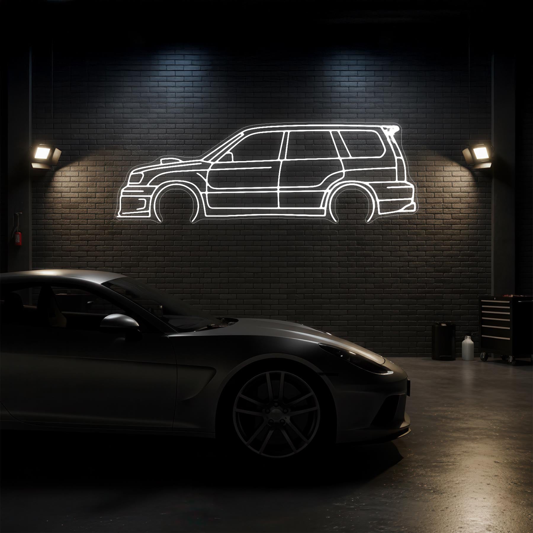 Forester 2004 Neon Silhouette