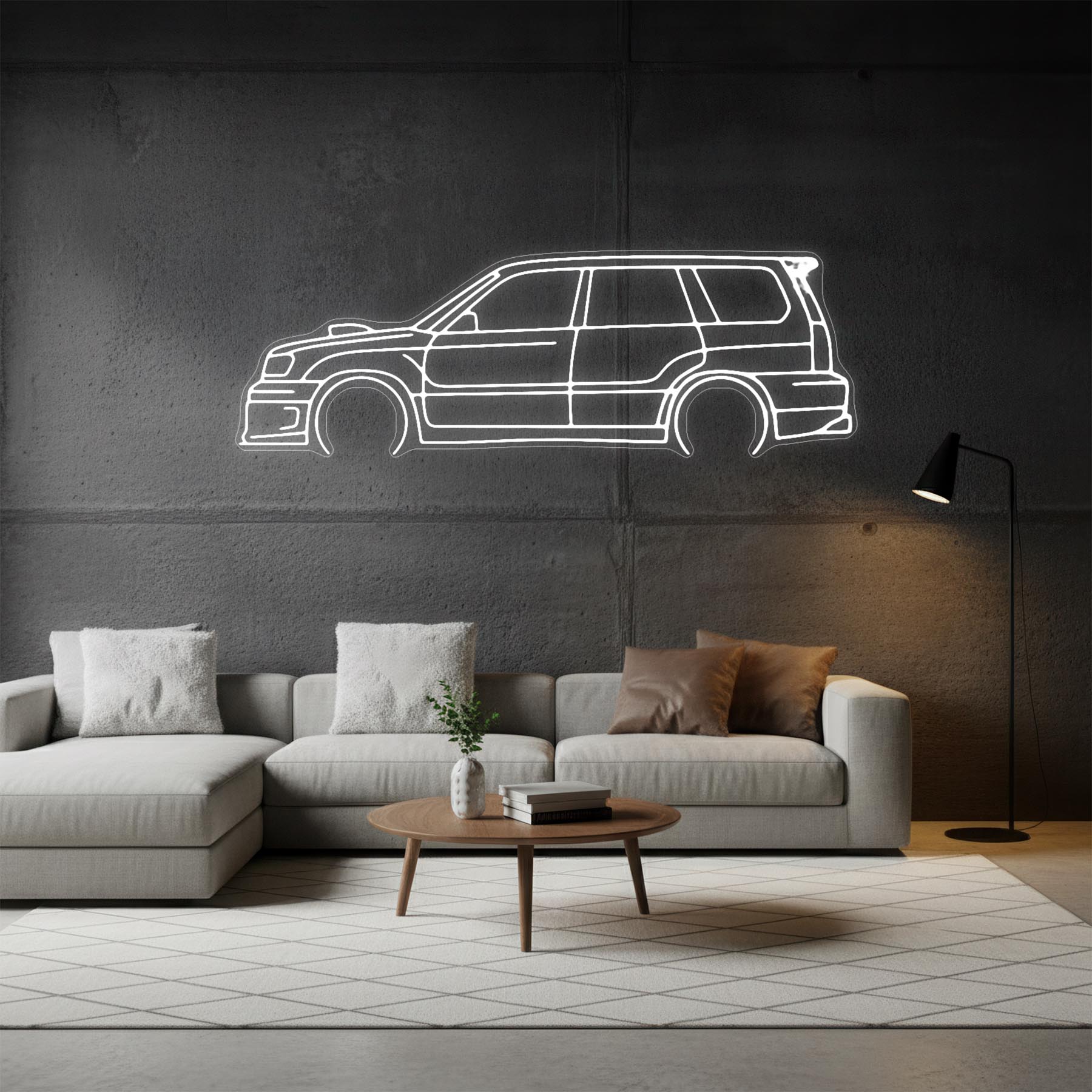 Forester 2004 Neon Silhouette