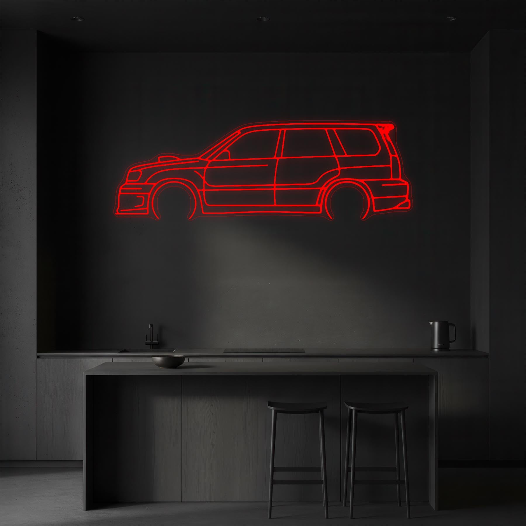 Forester 2004 Neon Silhouette