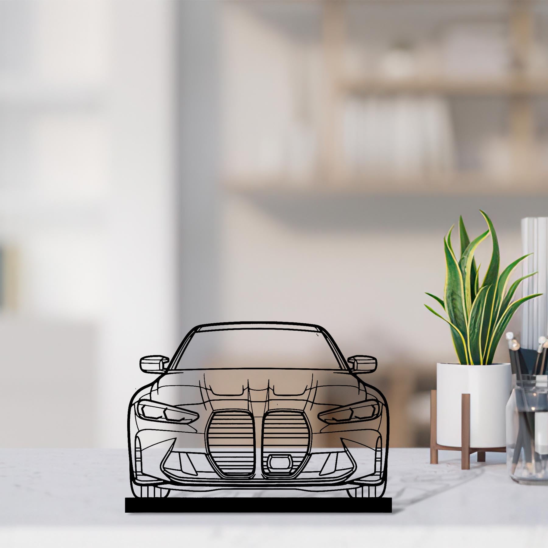 G80 M3 Front Silhouette Metal Art Stand