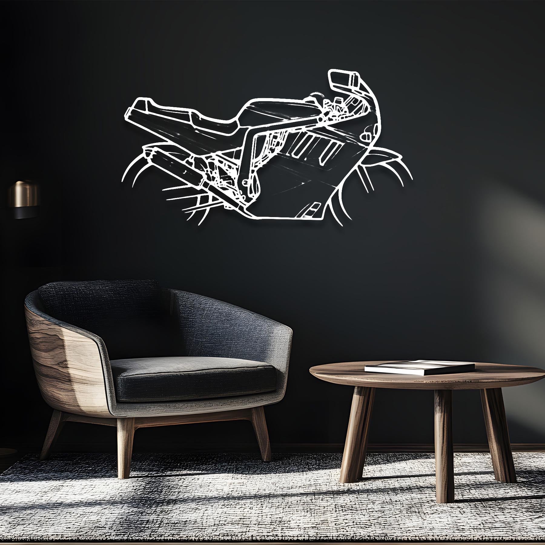 GSX-R1100 Slingshot 1989 Silhouette Metal Wall Art