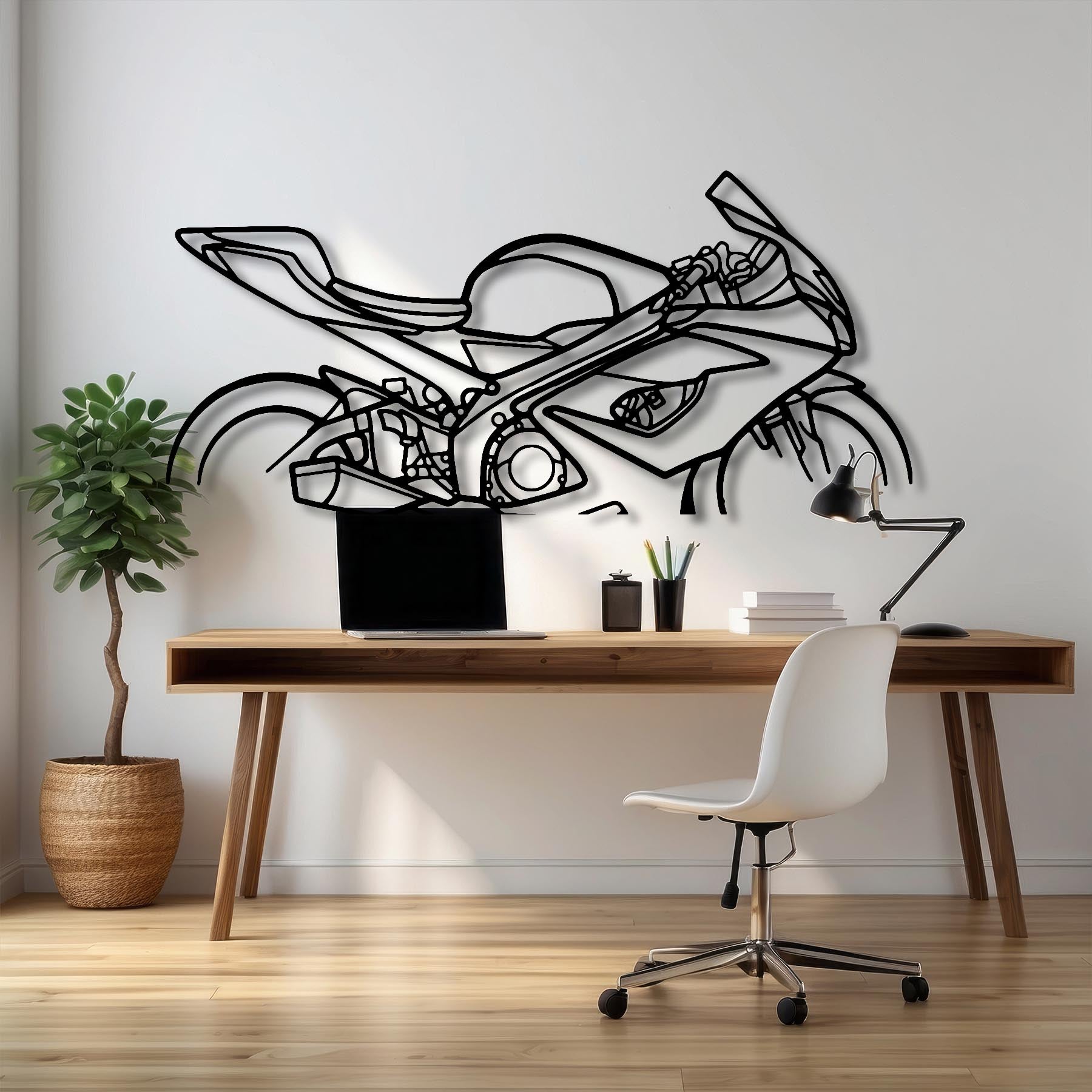 GSX-R 1000 Silhouette Metal Art Stand