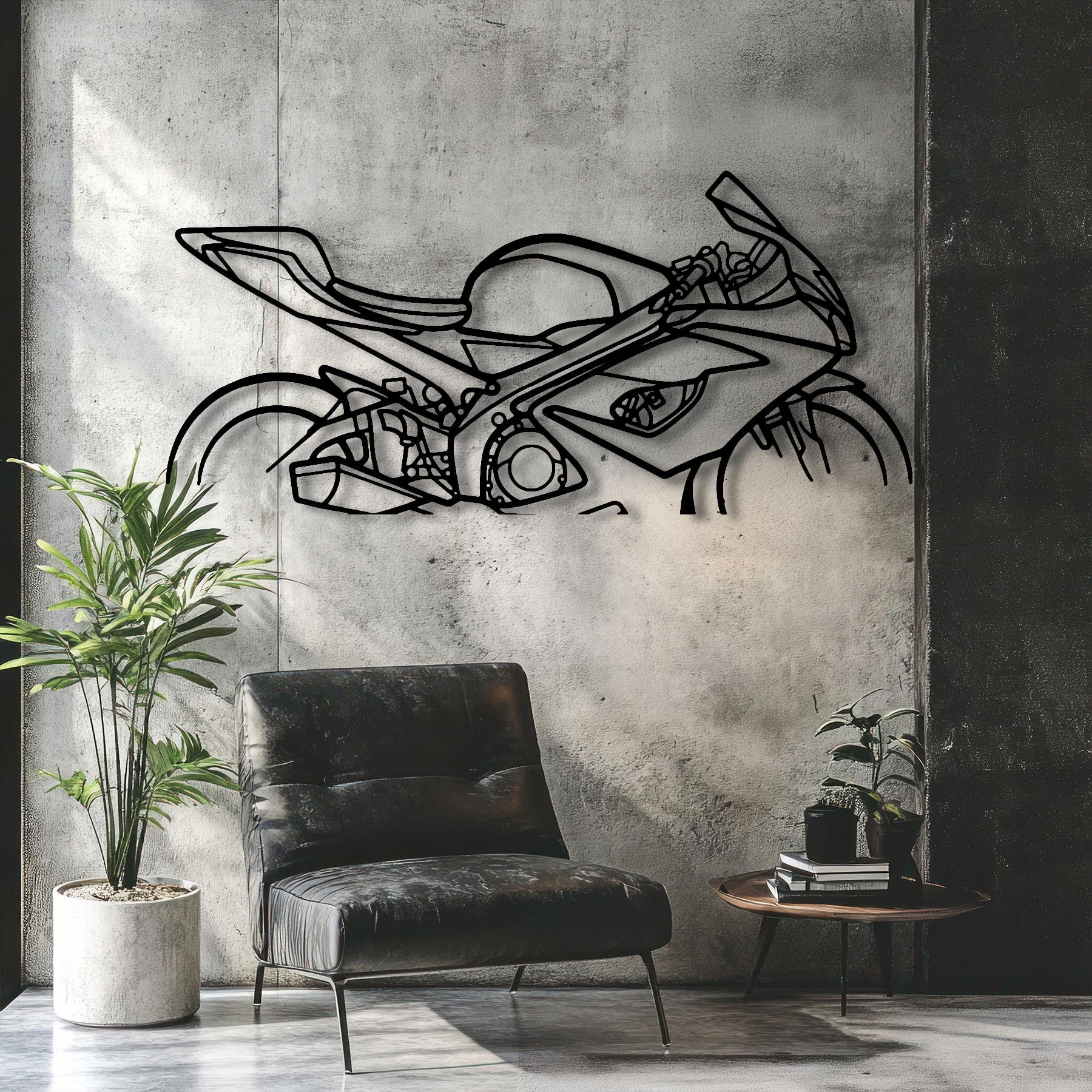 GSX-R 1000 Silhouette Metal Art Stand