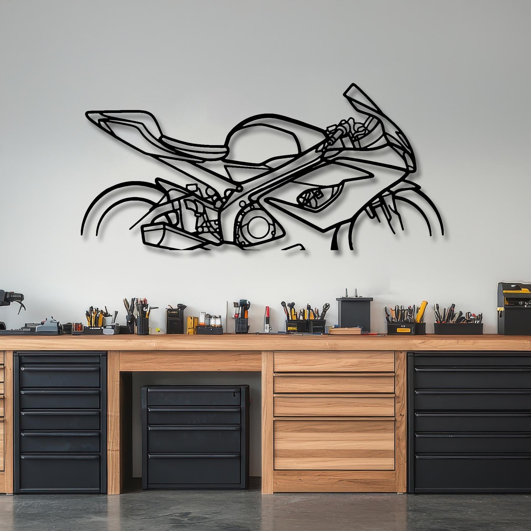 GSX-R 1000 Silhouette Metal Art Stand