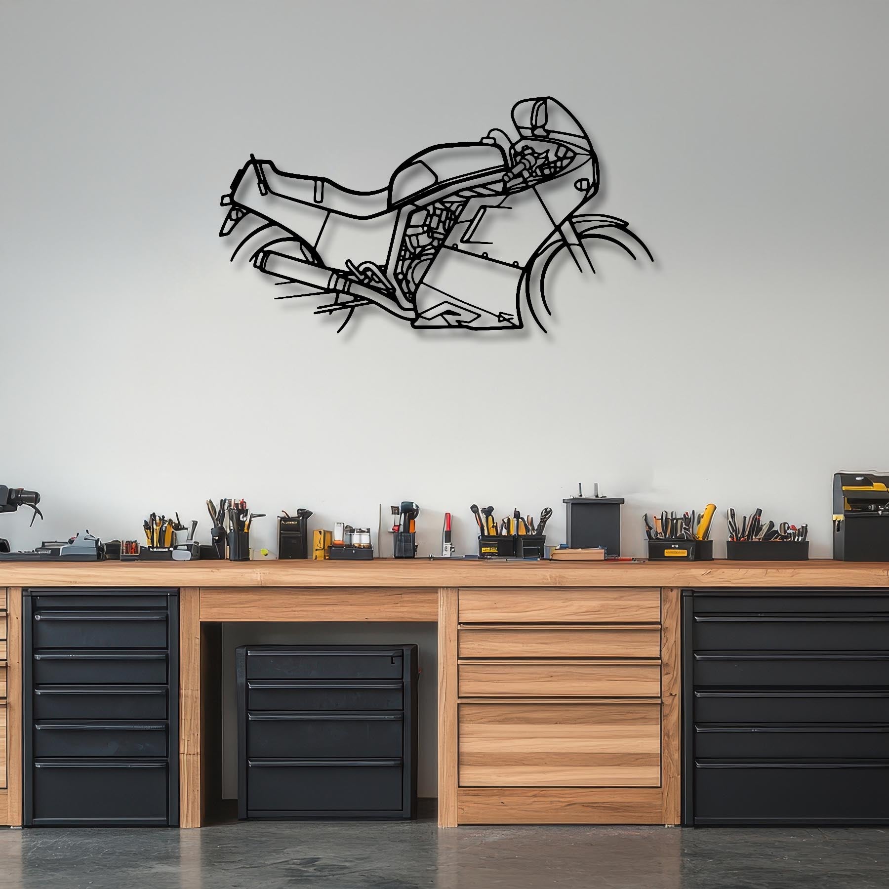 GSXR 750 1986 Silhouette Metal Wall Art