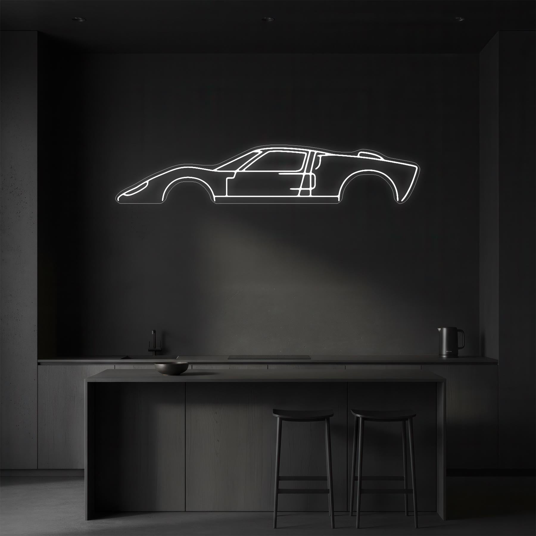GT-40 Neon Silhouette